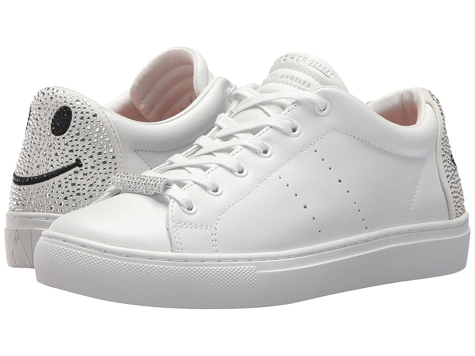 

SKECHERS Street Side Street - B Happy (White) Women's Lace up casual Shoes