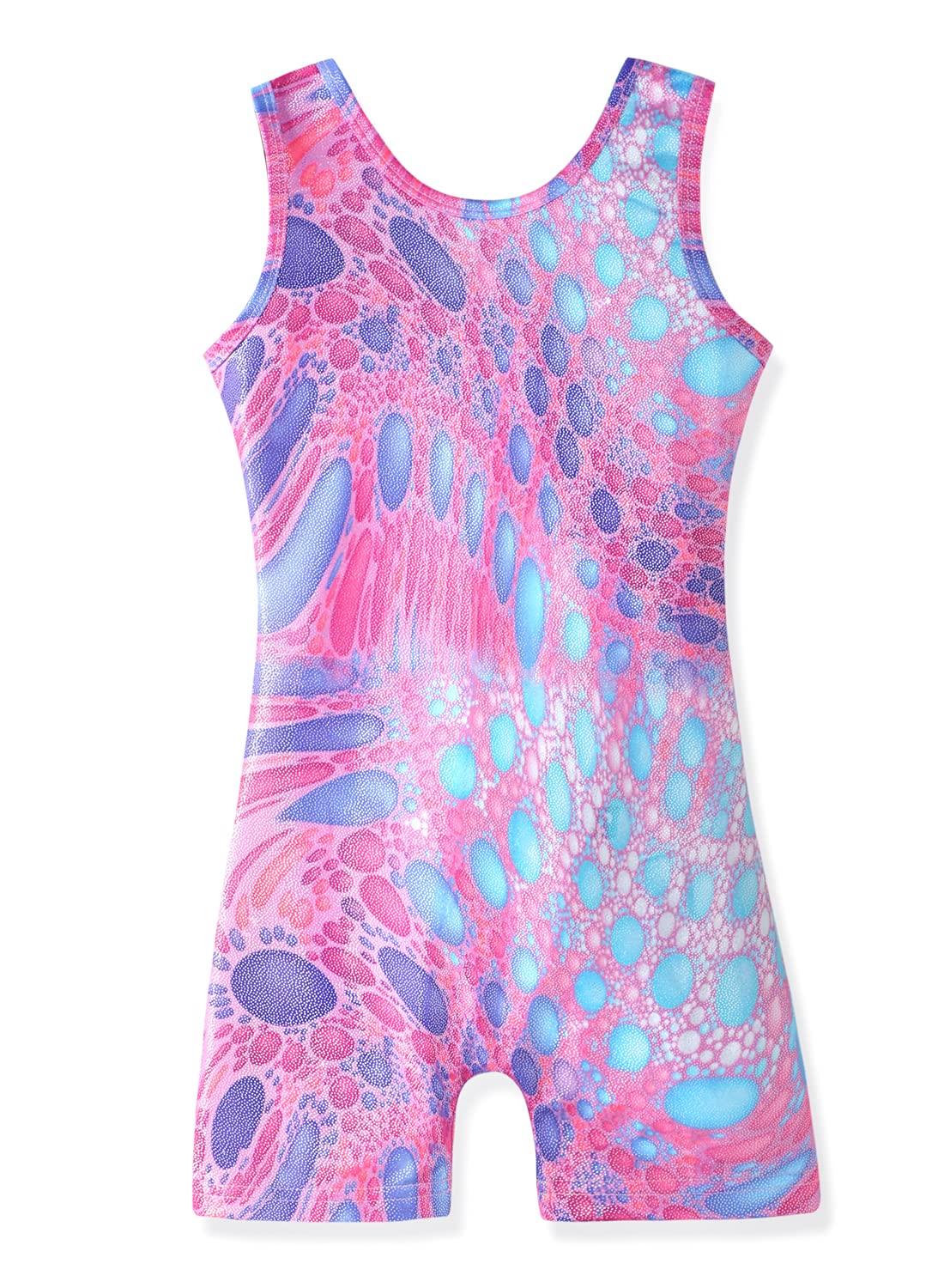 HOZIY Girls Gymnastics Leotards for Kids Tumbling Outfits Biketard Sparkle Adorable Pattern