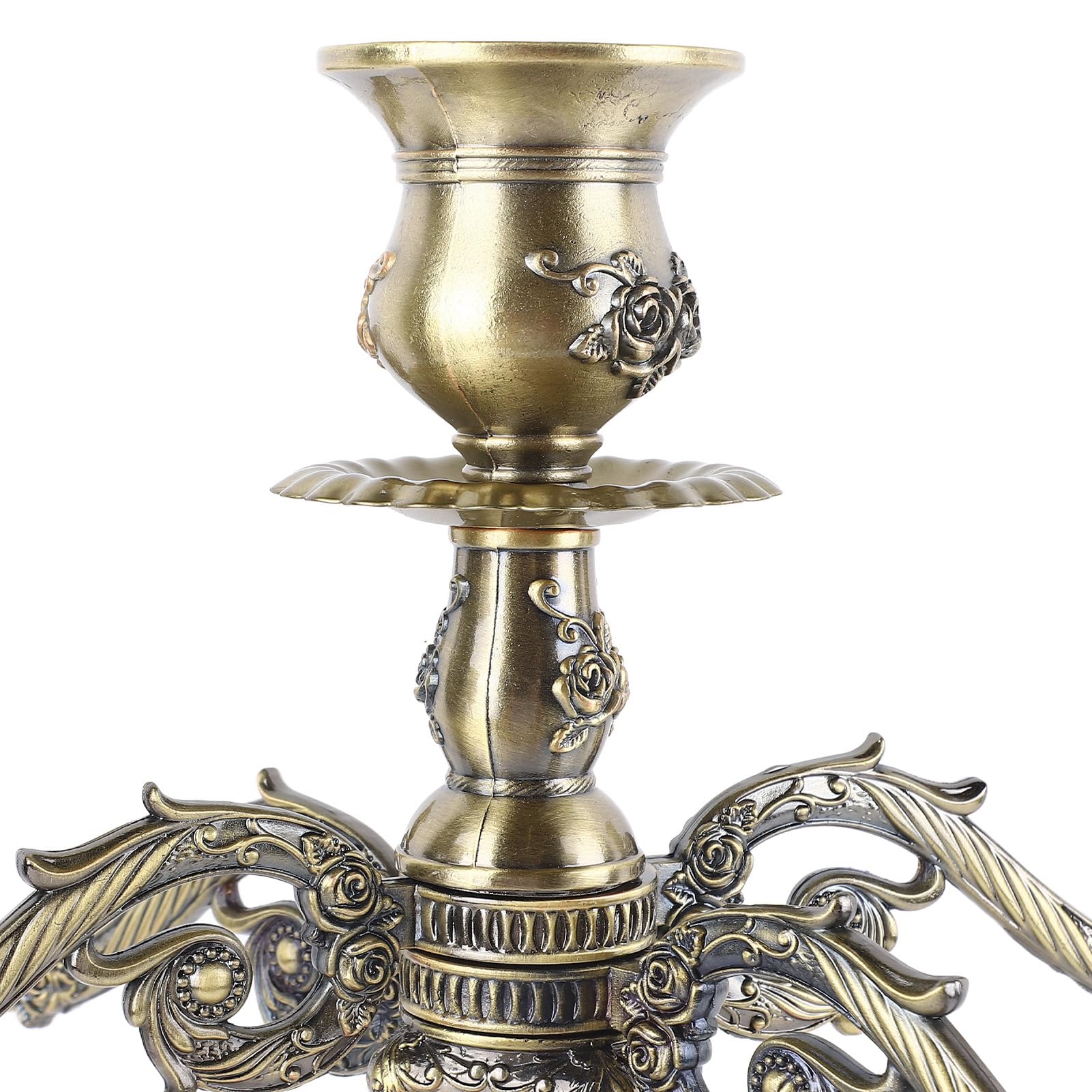 Portacandele Vintage Elegante Candelabro a Colonna in Stile Gotico per Cene Romantiche a Lume di Candela in Lega di Zinco (#3)