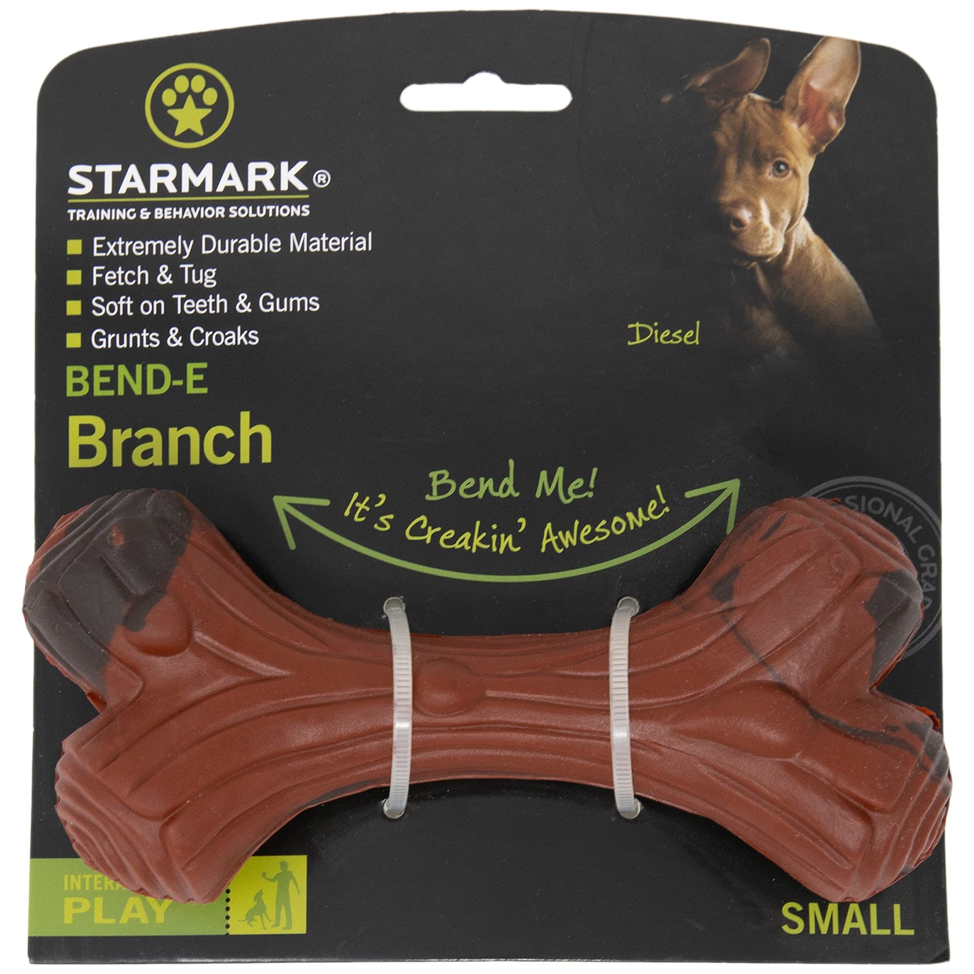 Starmark Bend-E Branch Dog Toy, Small, Red