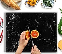 Vista 21 de Tabla de cortar de vidrio Kitchenville 16"x12": Protector de encimera de vidrio templado para la cocina - Duradero - Resistente a los arañazos