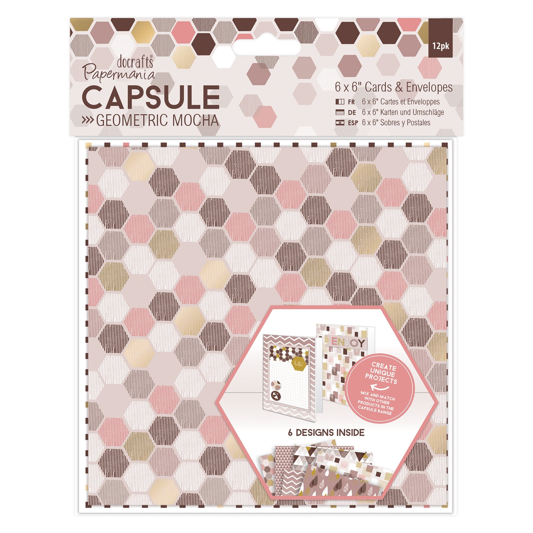 Papermania Biglietti Da Auguri Fai Da Te Con Buste | 50 Pezzi 12,7x17,8 Cm | Carta Riciclata 300g/m² Pretagliata | Bianco