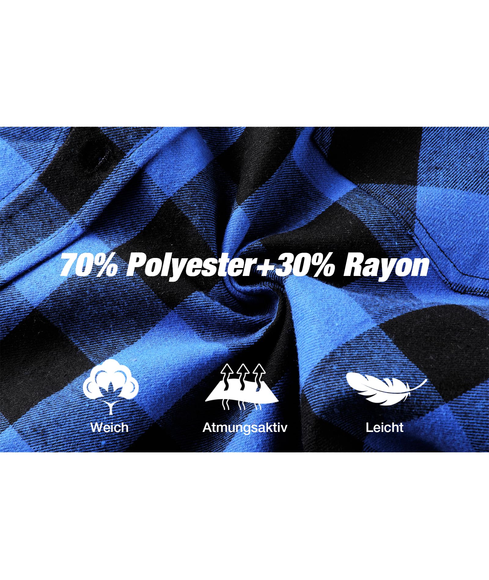 SwissWell Camicia Uomo Flanella Felpe Uomo Camicia a Quadri Manica Lunga Casual Camicia con Cappuccio M-3XL