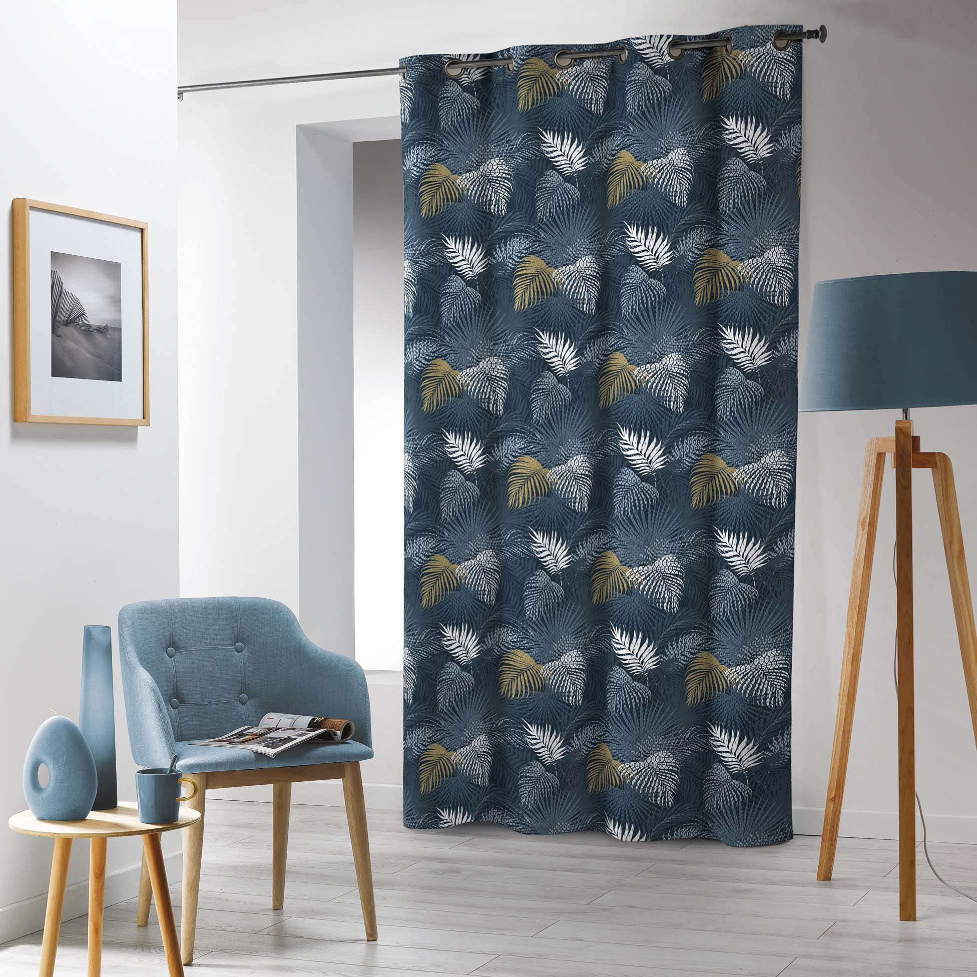 Tenda cotone (140 x 240 cm) Artchic Blu ottanio