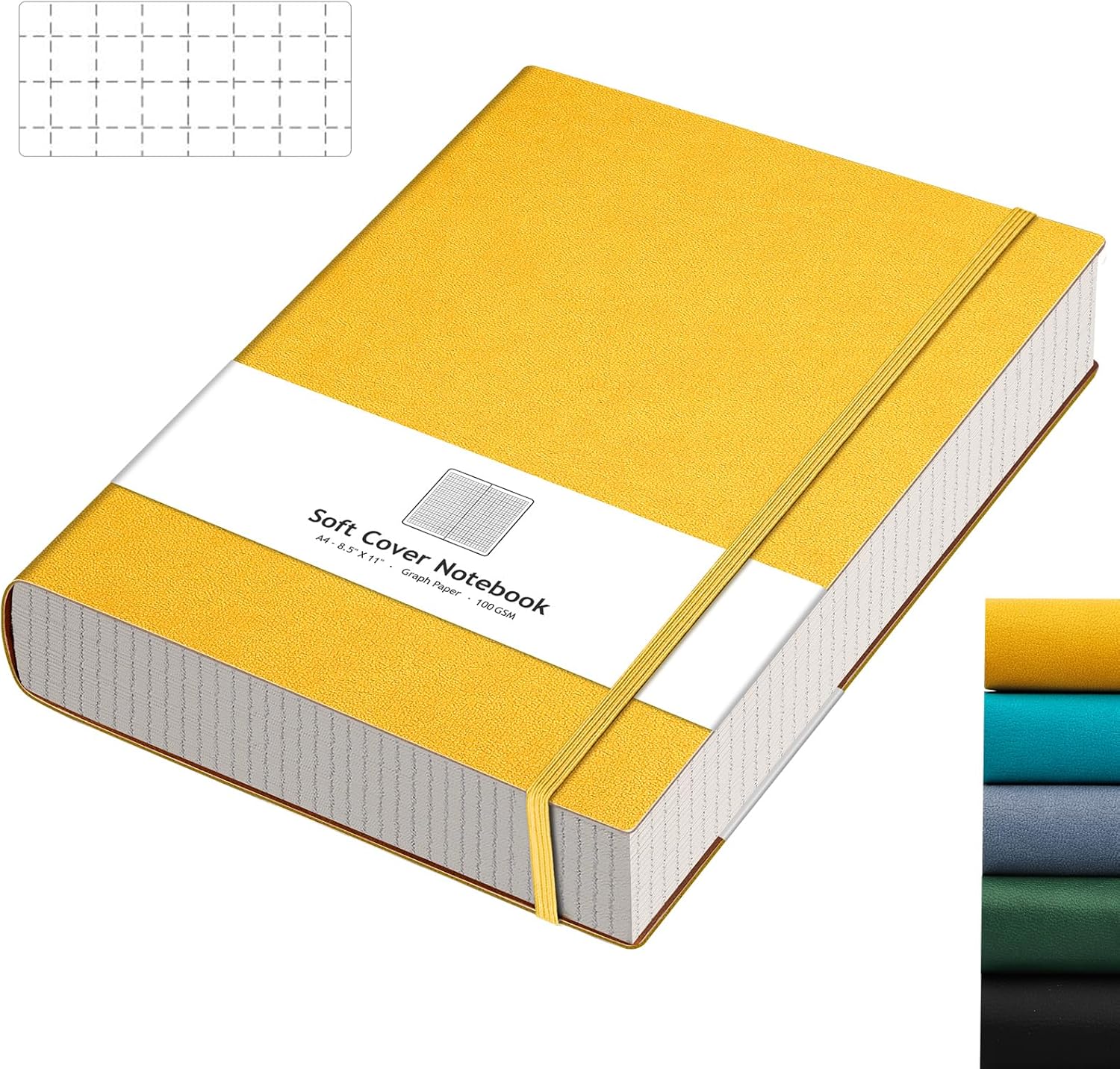 Amazon.com : AHGXG Graph Paper Notebook - Grid Paper Notebook Large A4 ...