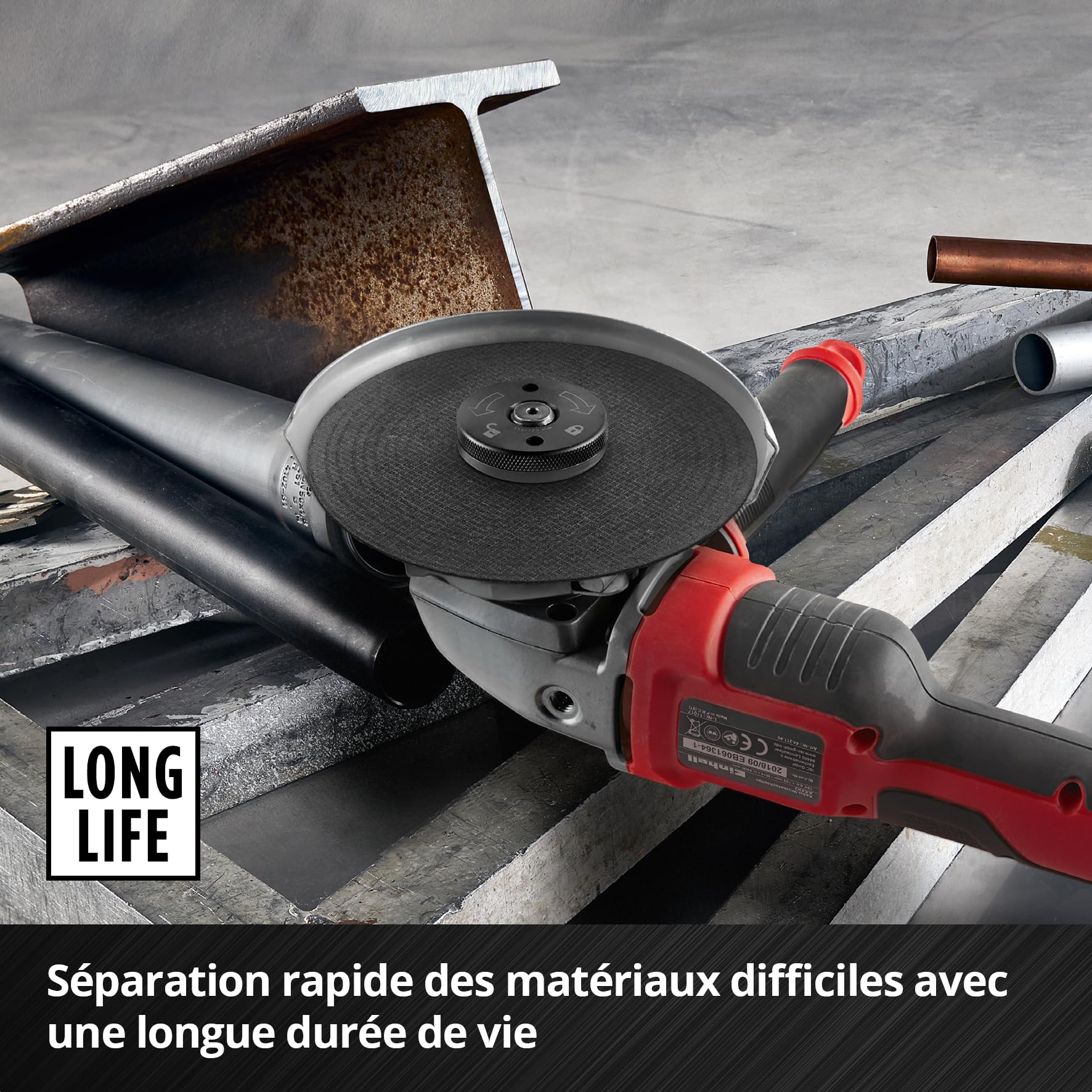Original Einhell Disques à tronçonner pour le métal, 10 pièces, Ø 230 mm (tronçonnage rapide, traitement du métal, coupe légère, certifiés MPA, indépendants de la marque)