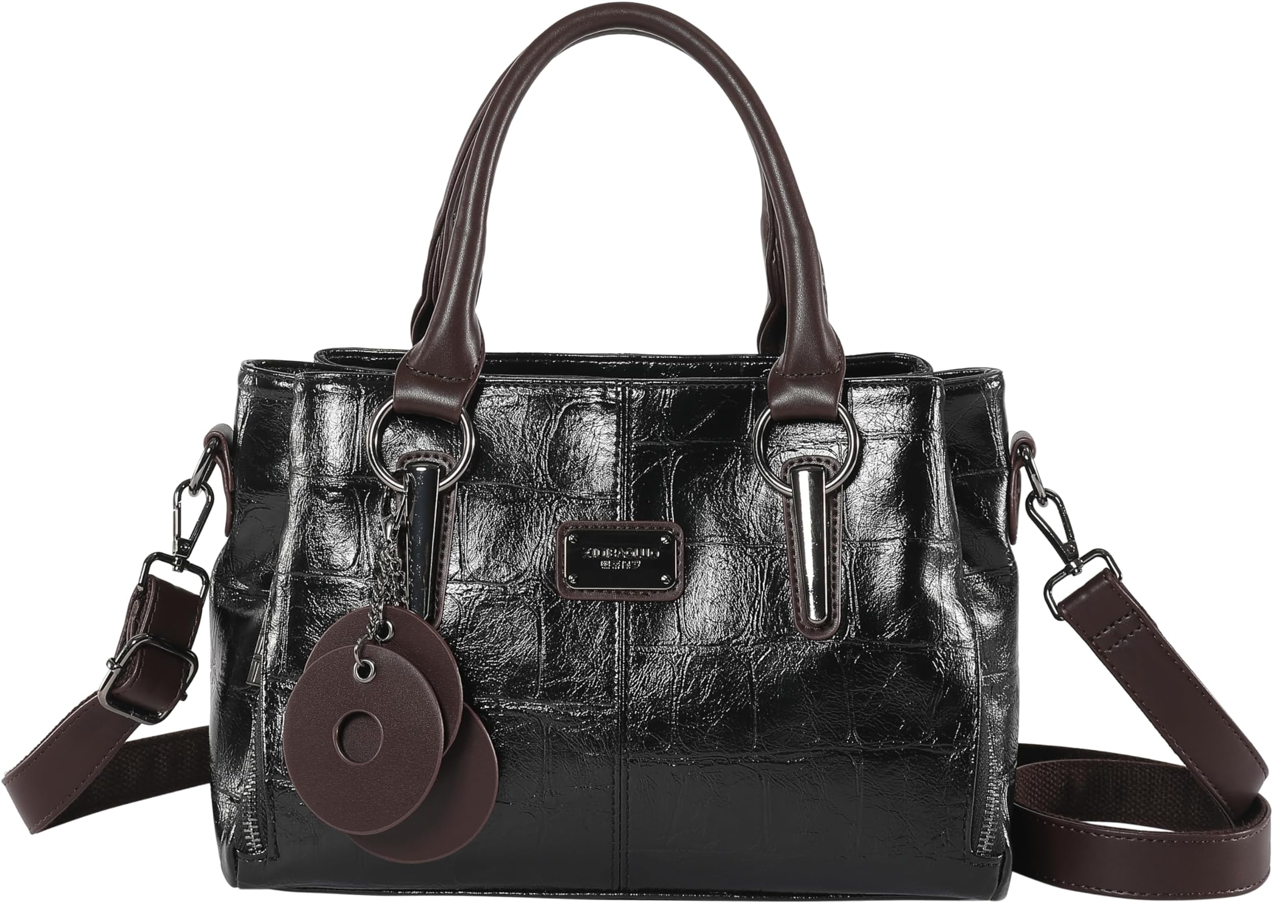 Handbags and Purses for women Vegan Leather Tote Bag for Women Satchel Shoulder Bags Travel Purse with Compartments