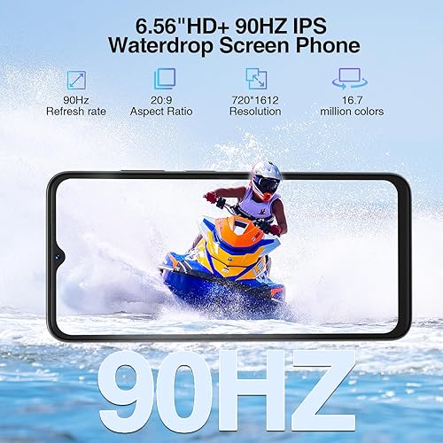 Miniatura 3 de DOOGEE N55PLUS - Teléfono celular desbloqueado, 20 GB de RAM+128 GB de ROM1 TB teléfono Android, 90 Hz 6.56 pulgadas HD+, 5150 mAh, Dual SIM