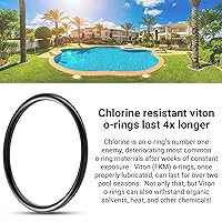 Vista 9 de Paquete de 8 juntas tóricas de repuesto exacto Pentair R172009 para tapa – Compatible con alimentador automático de cloro Pentair Rainbow modelos