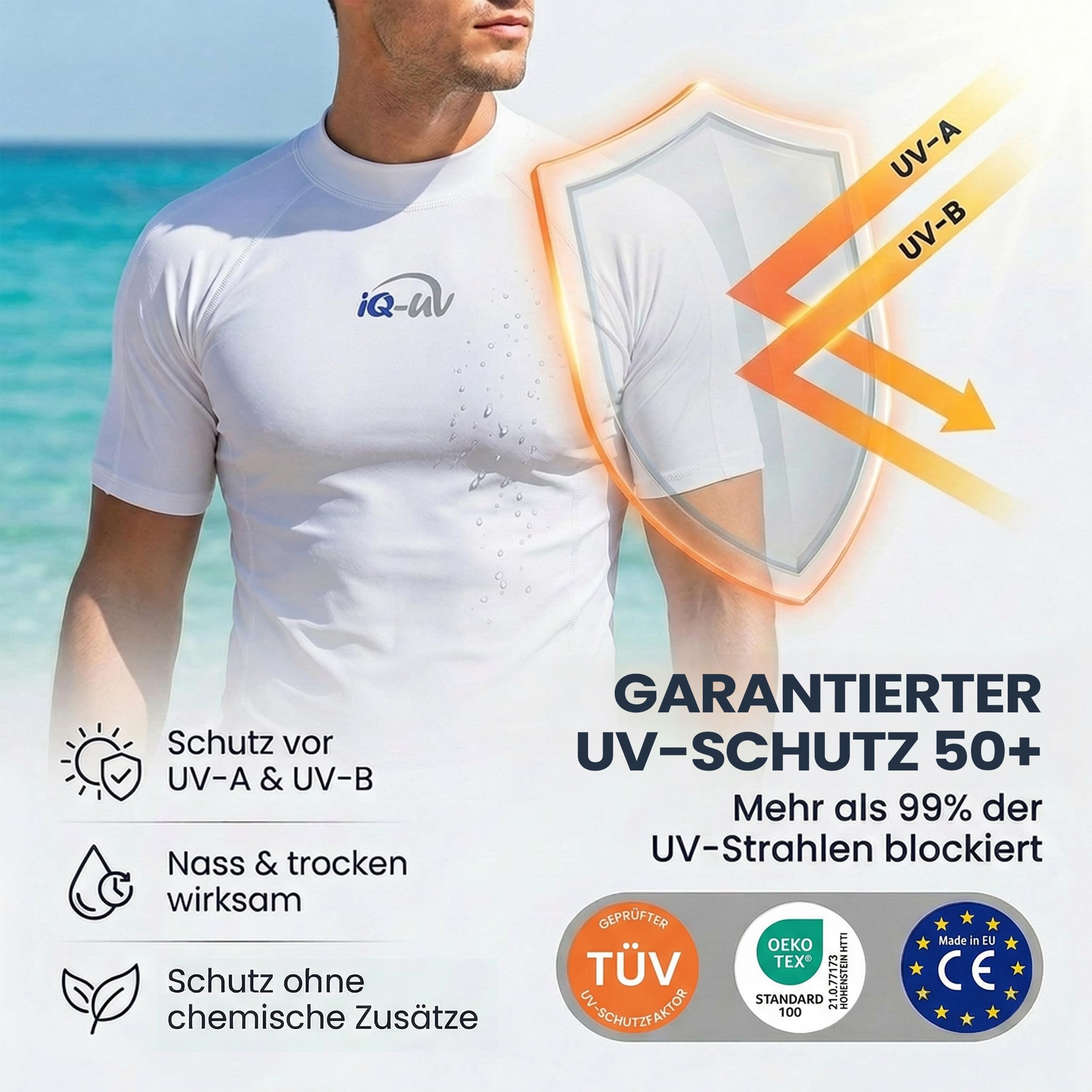 iQ-UV koszulka męska slim fit