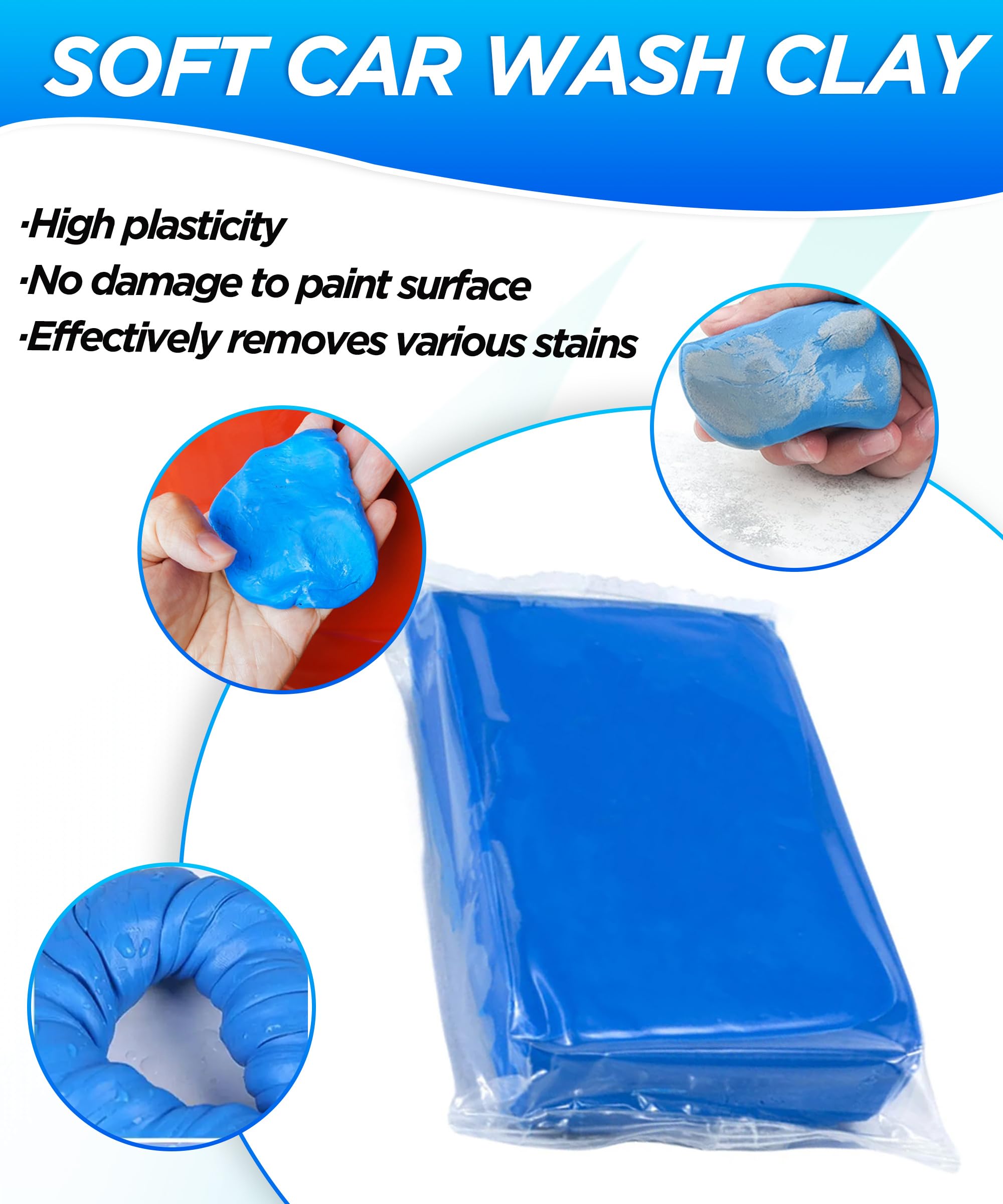 5PCS Décontaminant Carrosserie,Nettoyage Voiture,Decontamination Voitures,Produit Nettoyage Voitures,Convient à de Nombreuses Pièces de Carrosserie,Notamment les Rétroviseurs,Pare-chocs