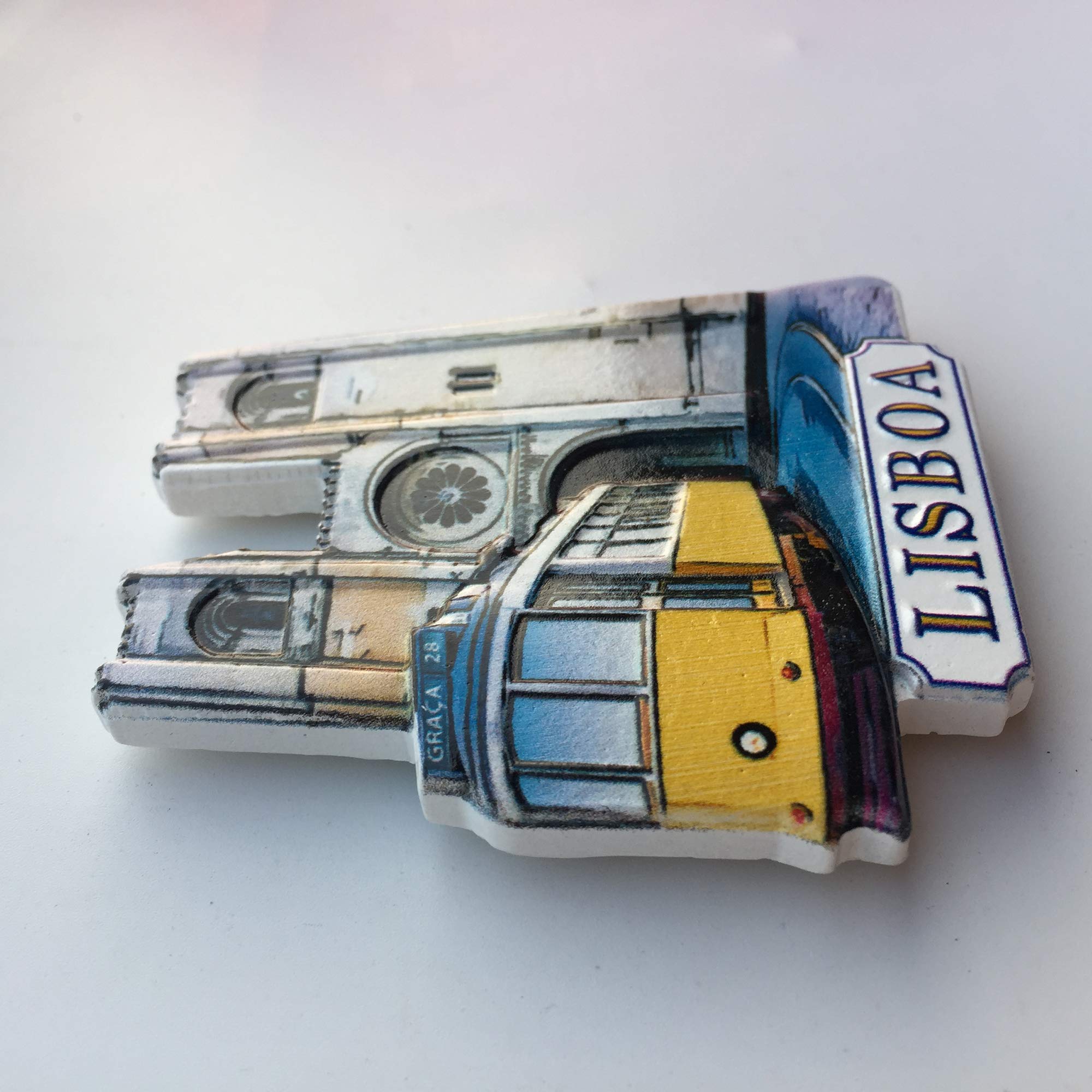 Magnete 3D Lisbona Tram 28 – Souvenir Portogallo In Resina – Calamita Per Frigorifero 6,5x9 Cm - 3