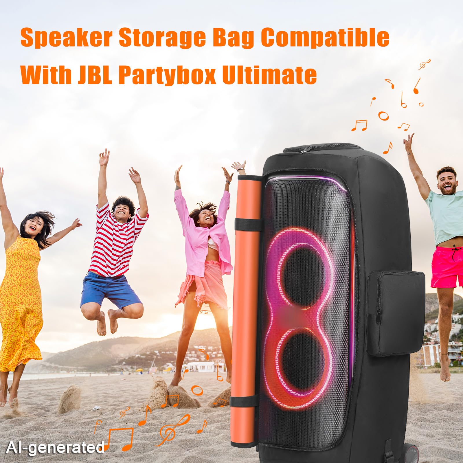 Custodia per altoparlanti compatibile con JBL PartyBox Ultimate, custodia antipolvere per altoparlante portatile, adatta per JBL PartyBox Ultimate, per viaggi all'aperto, solo copertura