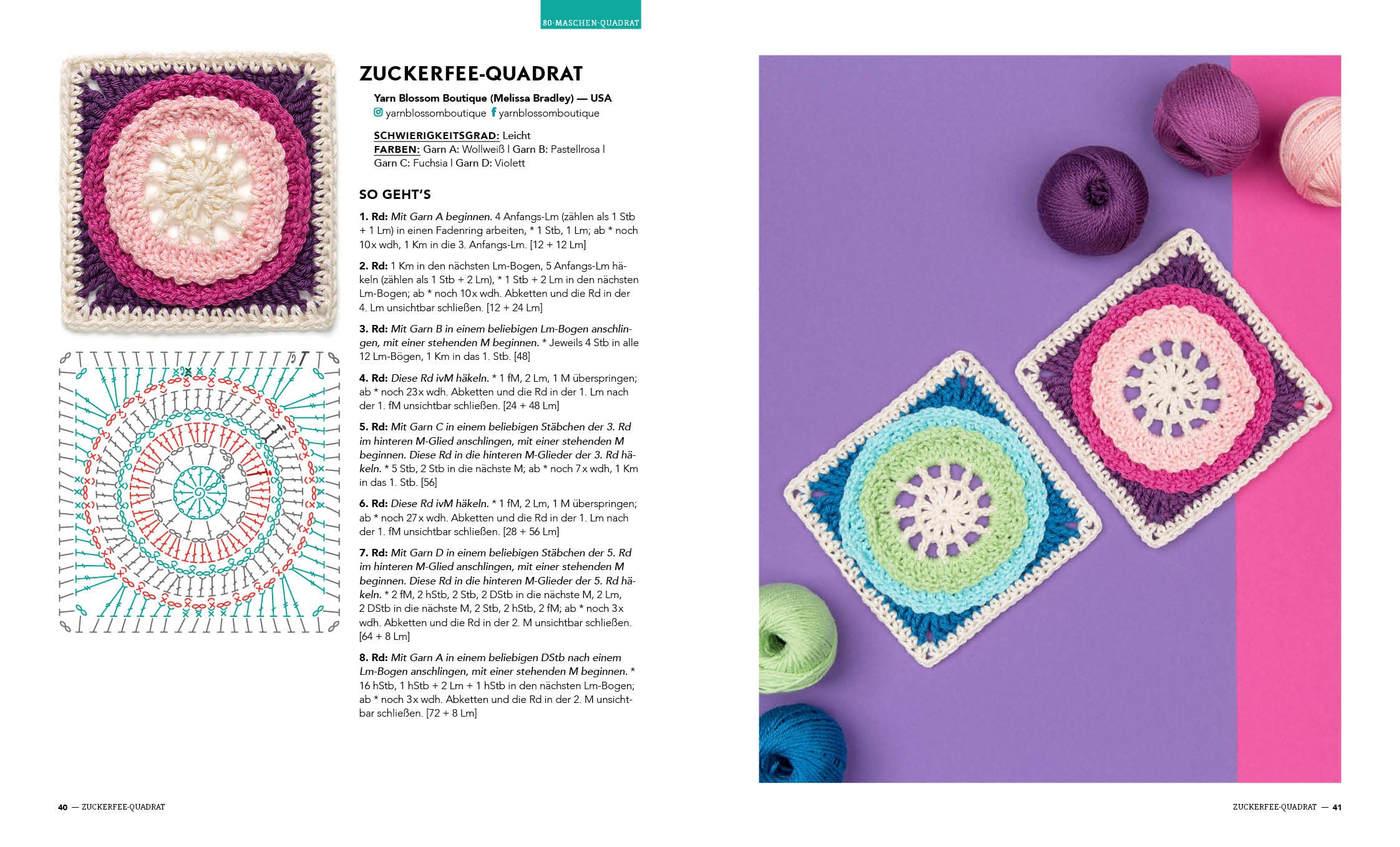 Musterbibel Granny Squares: Machs bunt! 100 Granny-Square-Designs für individuelle Häkeldecken, Patches und mehr