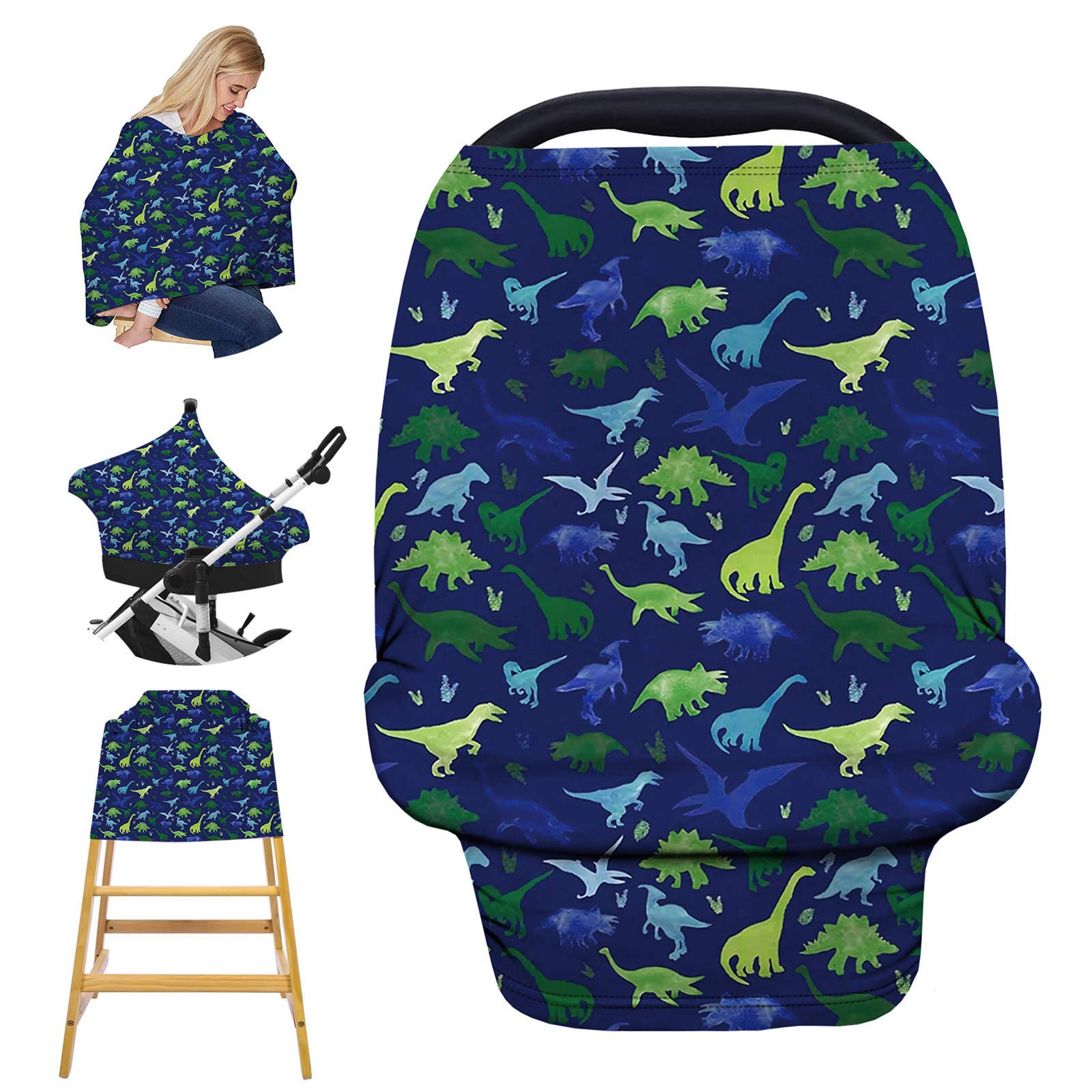 Nursing Cover for Breastfeeding, Stretchy Car Seat Cover for Babies, Soft Breathable Breastfeeding Cover, Stroller Covers, Shopping Cart Cover, Multi-Use High Chair Cover, Baby Shower Gifts