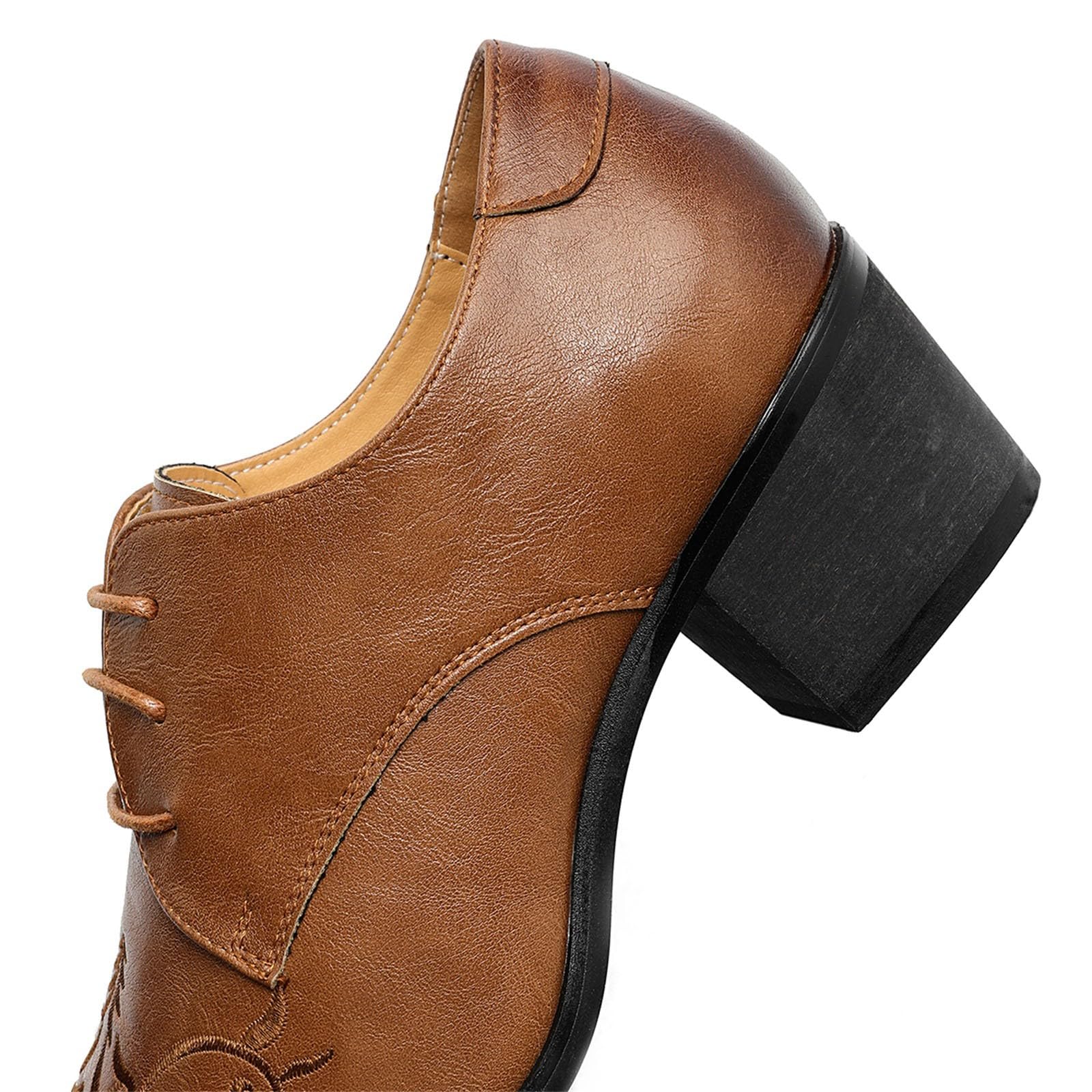 Herren Anzugschuhe Klassische Businessschuhe Elegante Westernstiefel mit kubanischem Absatz bestickte Herrenschuhe Lässige Derby Oxfords Hochzeit Schuhe hohem Absatz im Cowboy Stil