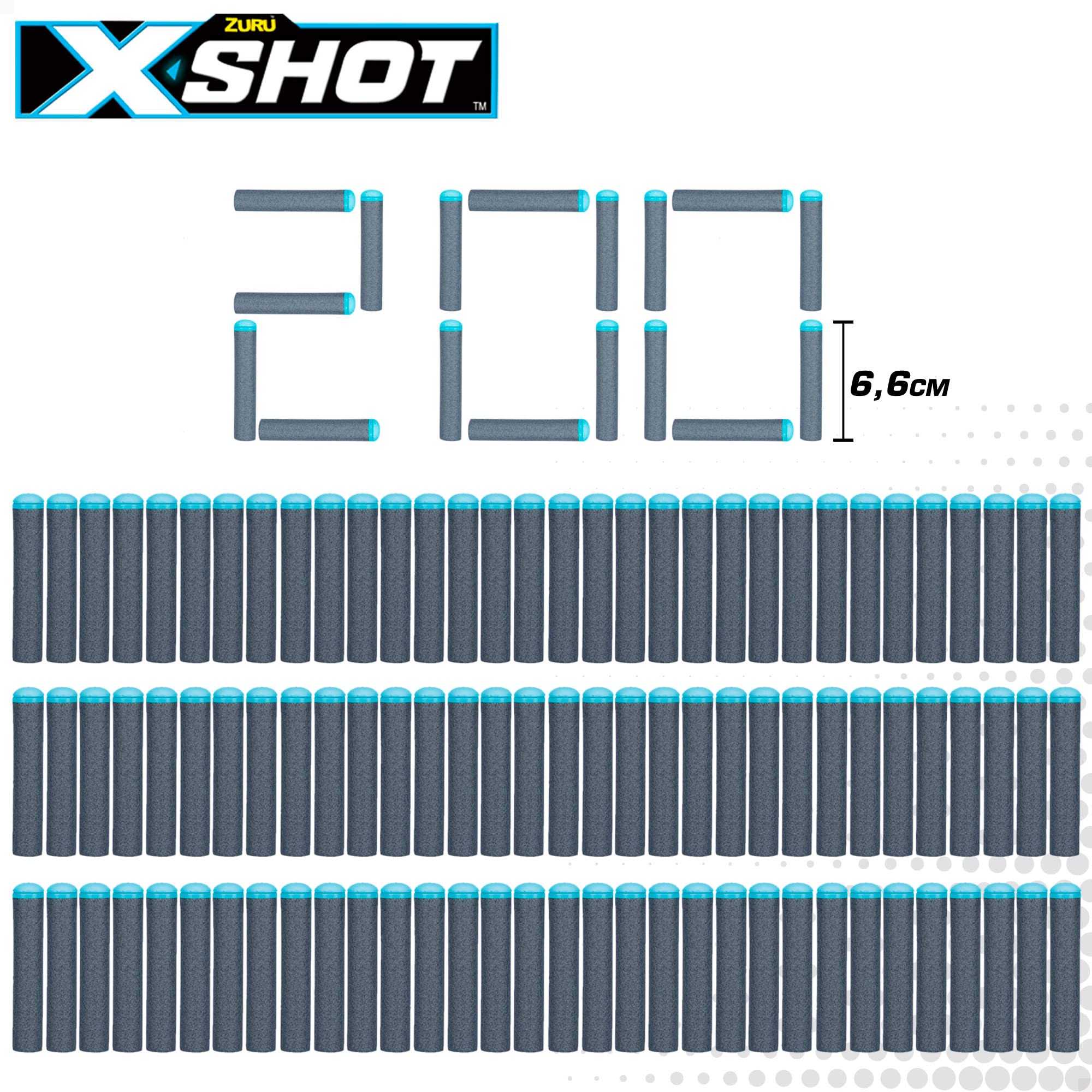 COLORBABY X-Shot, Pack de 200 dardos de espuma para pistolas de juguete, Dardos de gomaespuma de repuesto para pistolas (46926)