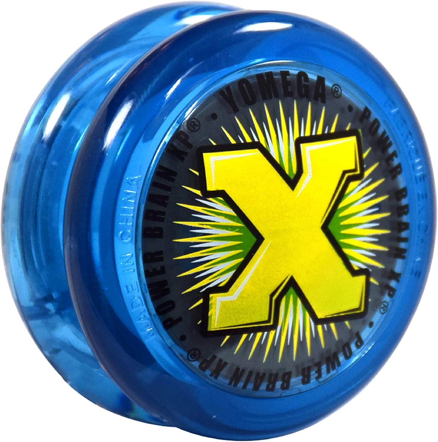 Yomega Power Brain XP yoyo - Professional yoyo with a Smart Switch which enables Players to Choose Between Auto-Return and Manual Styles of Play. + Extra 2 Strings & 3 Month Warranty (Dark Blue)