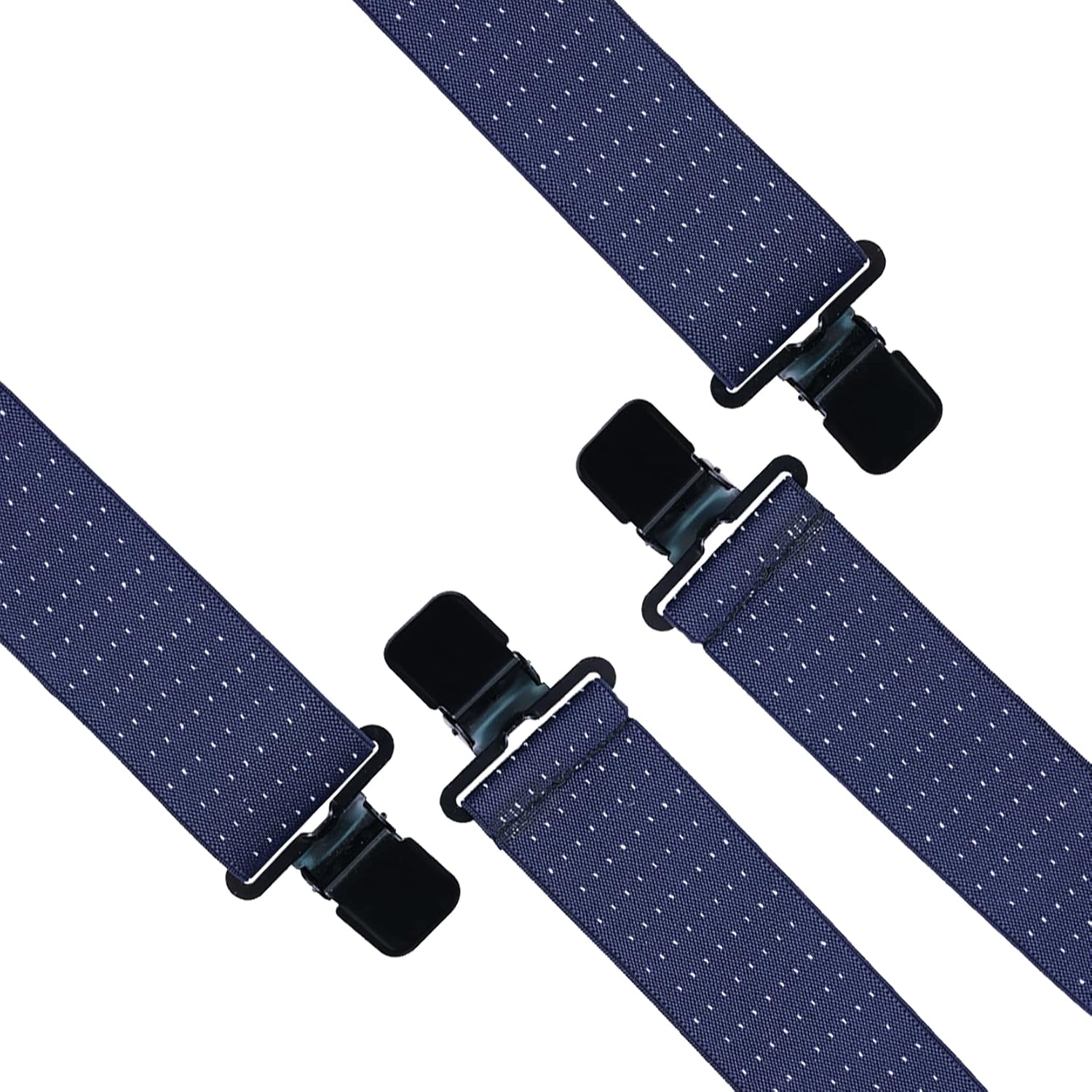 KUNN Mens Suspenders X-Back 2 Inch Wide Elastic Suspender Heavy Duty Clips Work Suspenders - Image 4