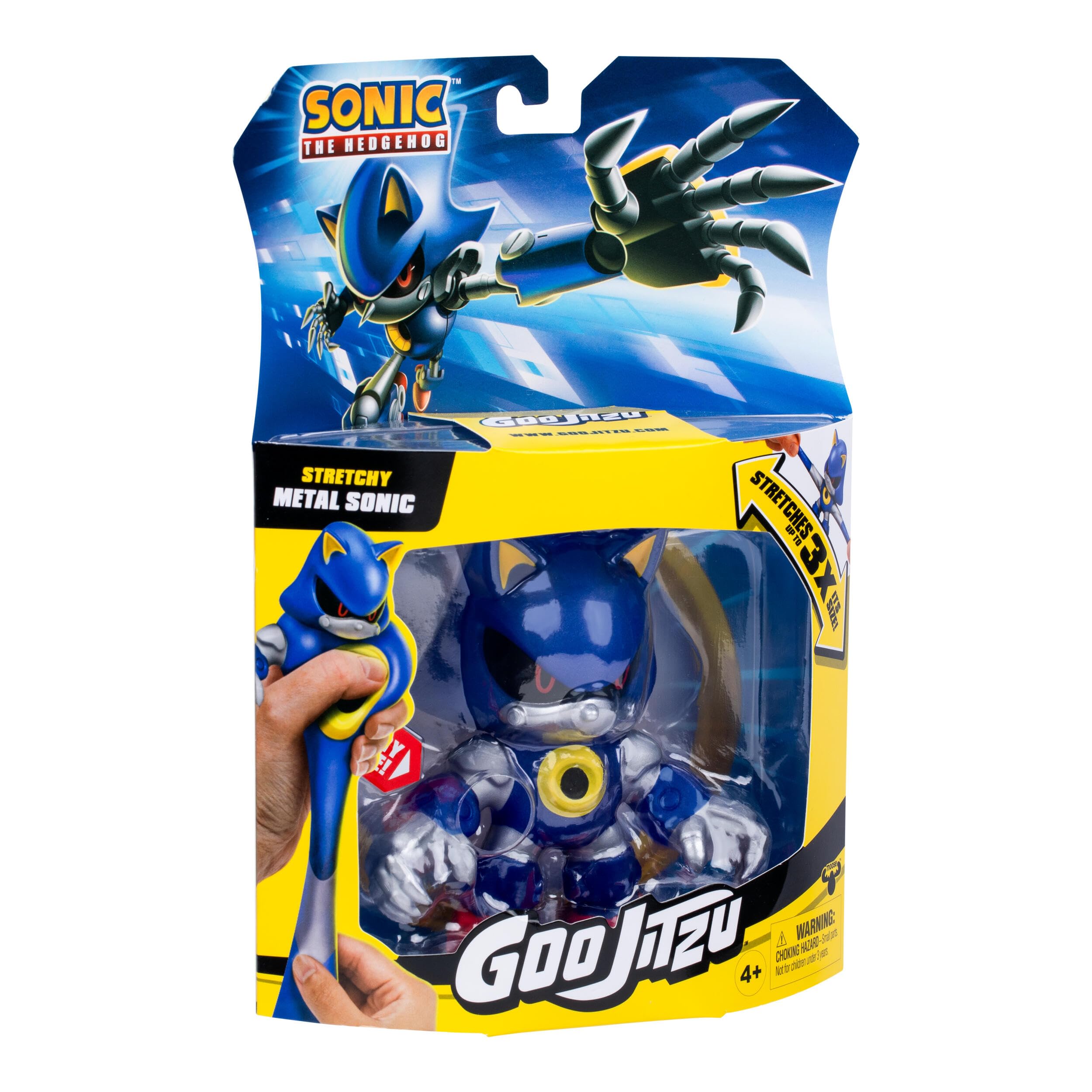 Heroes of Goo JIT Zu Sonic The Hedgehog – Metal Sonic Stretch Hero! Pressez et étirez Le Corps de Sonic jusqu'à 3 Fois sa Taille