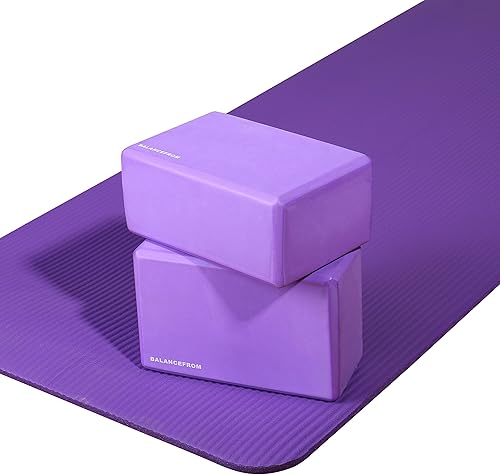 Miniatura 5 de BalanceFrom - Tapete multiuso para practicar yoga, 12 de pulgada de grosor, extragrueso, alta densidad, antirrotura con correa de transporte y