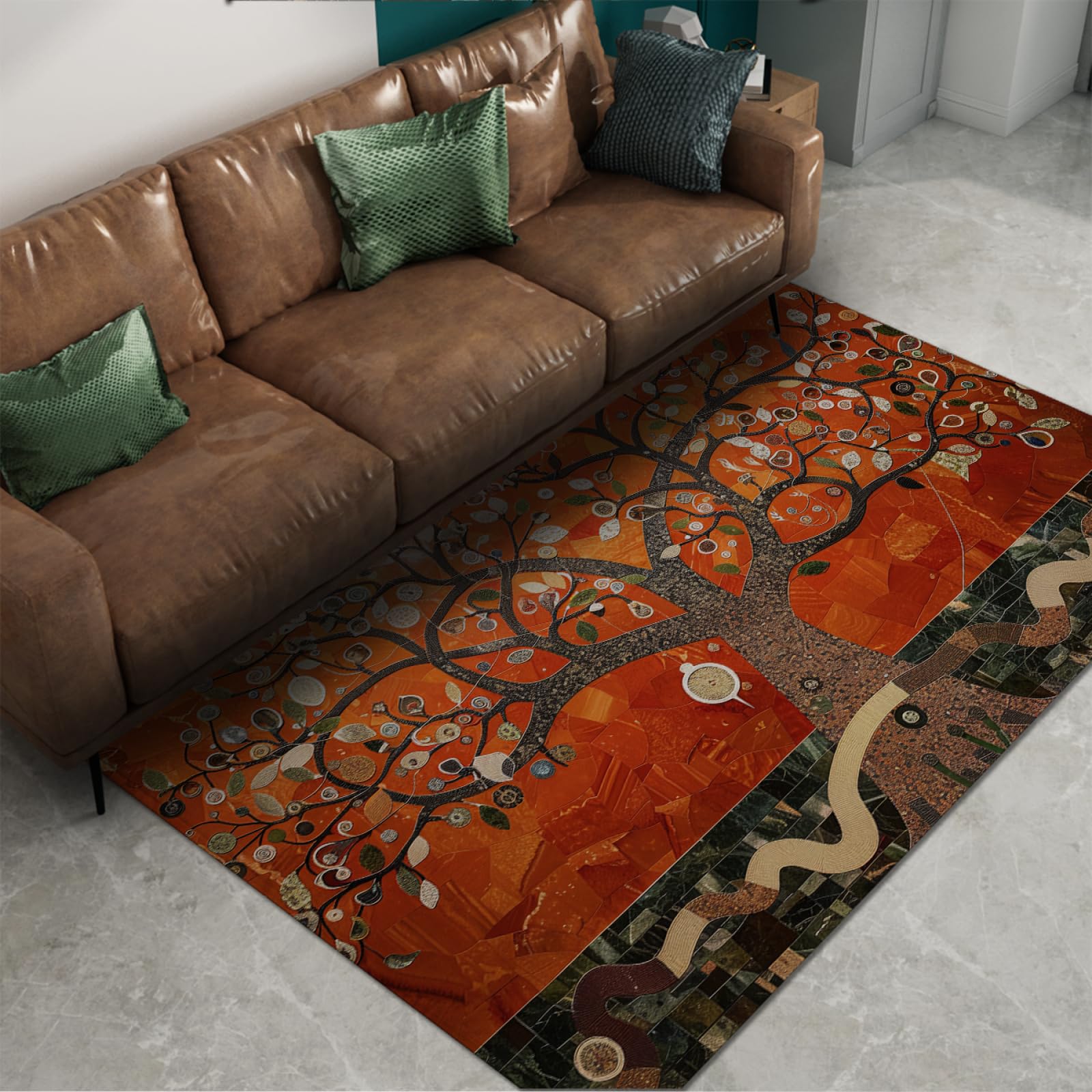 Tapis de jardin lavable Gustav Klimt 120x160 contre les taches