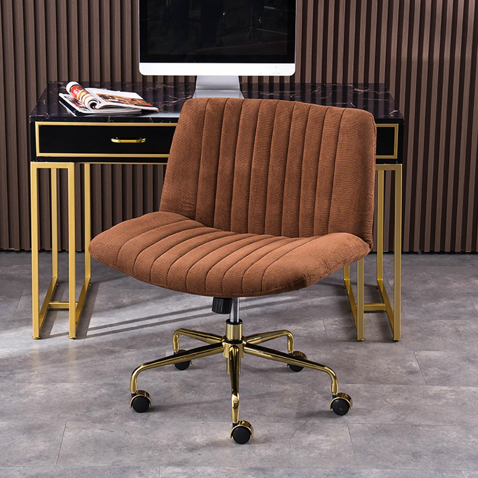 Bürostuhl Ohne Armlehnen – Extra Breiter Sitz, Höhenverstellbar & Drehbar, Bis 150 Kg, Für Home Office