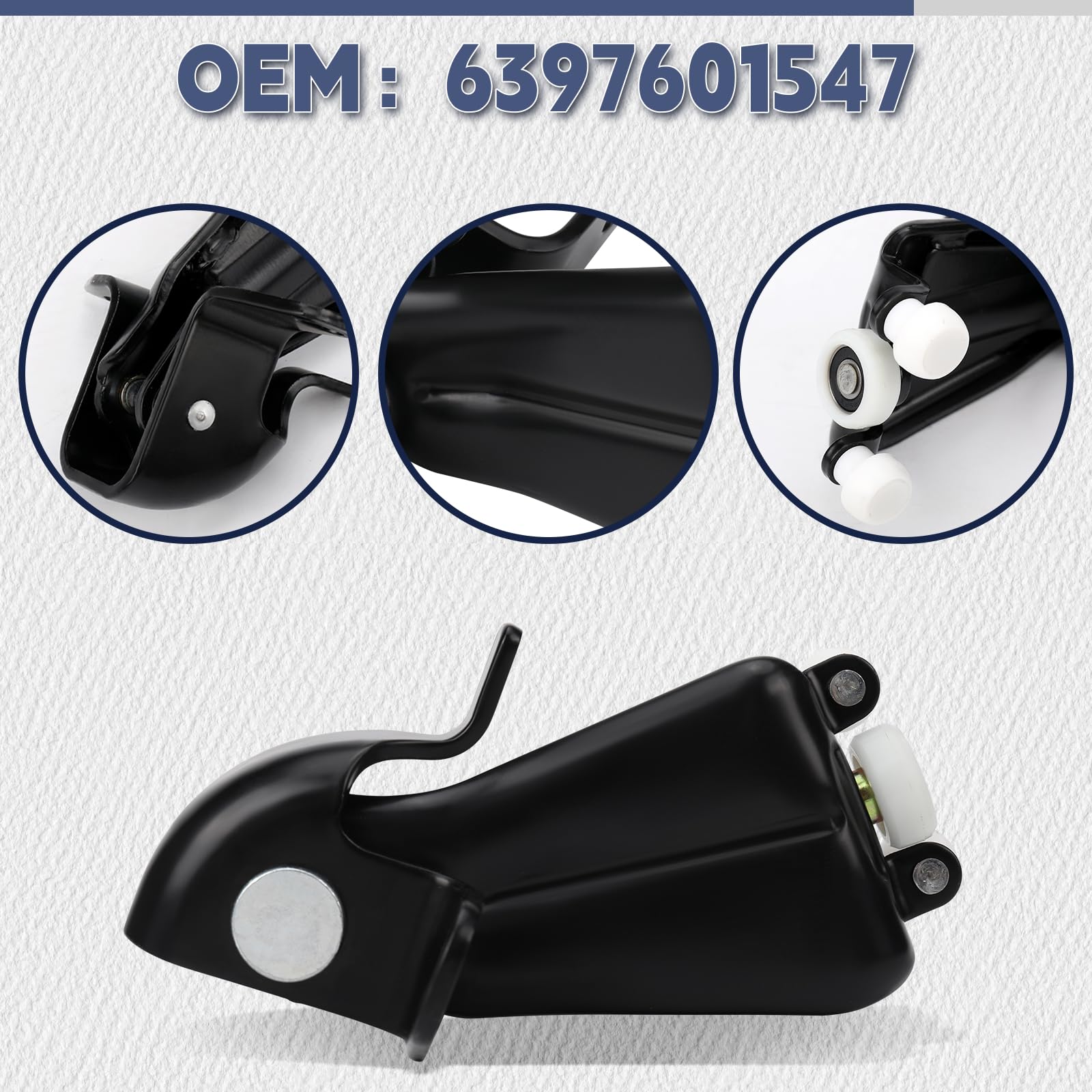 Juego de guías de rodillos para puerta corredera derecha para Mercedes-Benz Viano W639 2003-2022, guía de rodillos para puerta corredera, puerta lateral derecha para Vito/Mixto Van W639