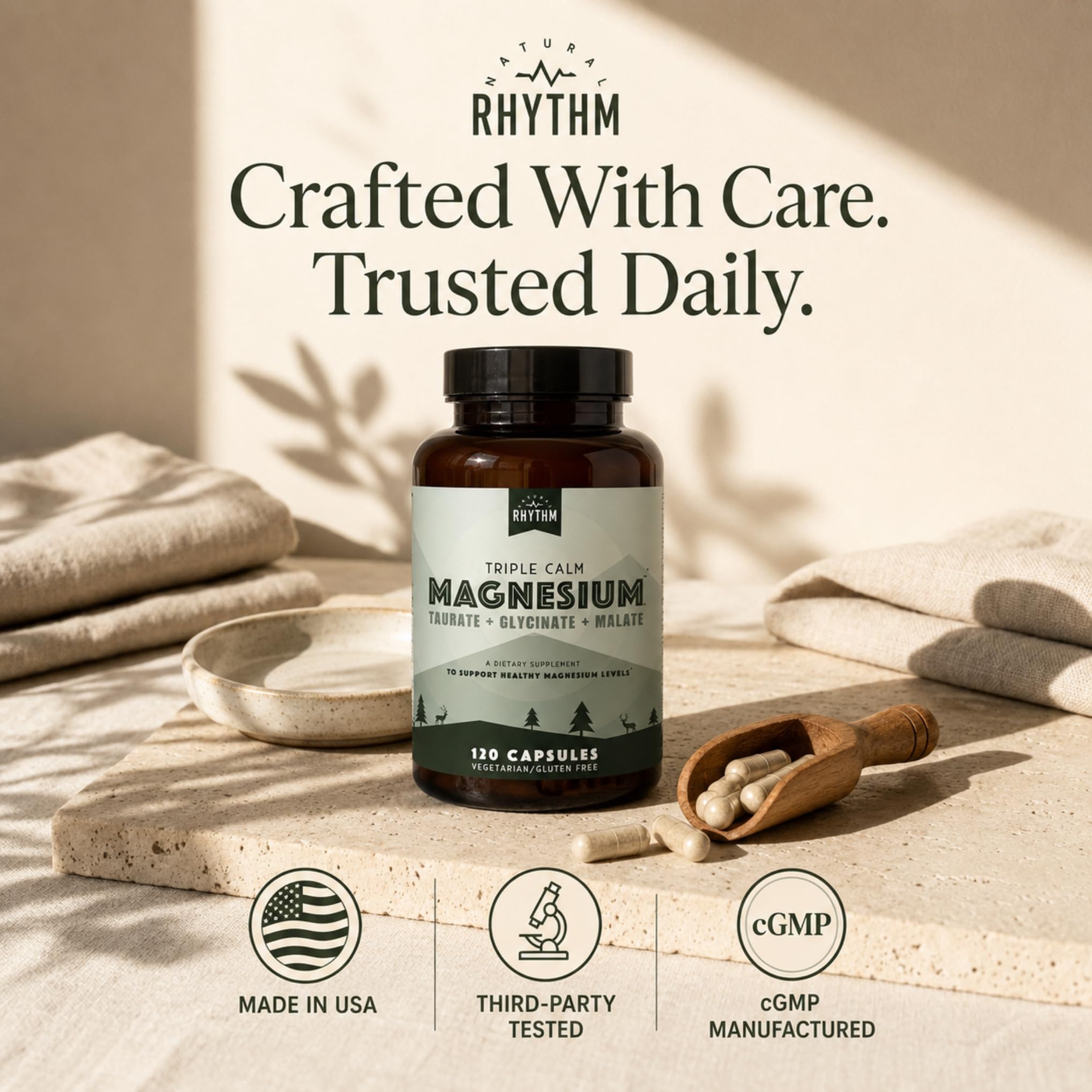 Natural Rhythm Triple Calm Magnesium Complex 150mg, 120 Capsules — Amazon image 4