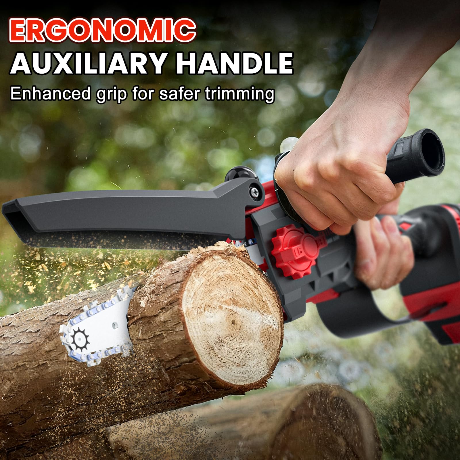 Cordless Pole Saw & Mini Chainsaw - 8 Inch -8