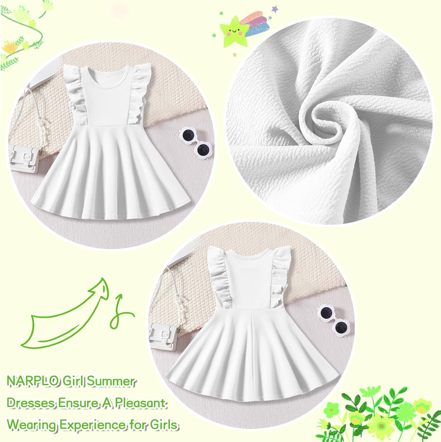 Toddler Dress Summer Baby Girls Sleeveless Ruffle Dresses for Girls Casual Birthday Party Beach Kids Sundress - Image 5