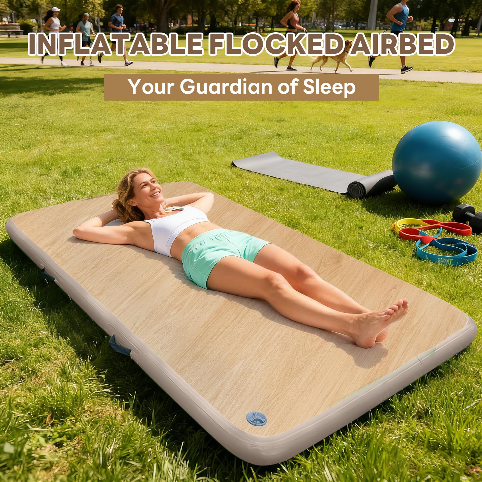 Esterilla de Camping Resistente a la Humedad para Exteriores, colchón Inflable de PVC Firme y Resistente al Desgaste; colchón portátil para Camping, Senderismo o descansos