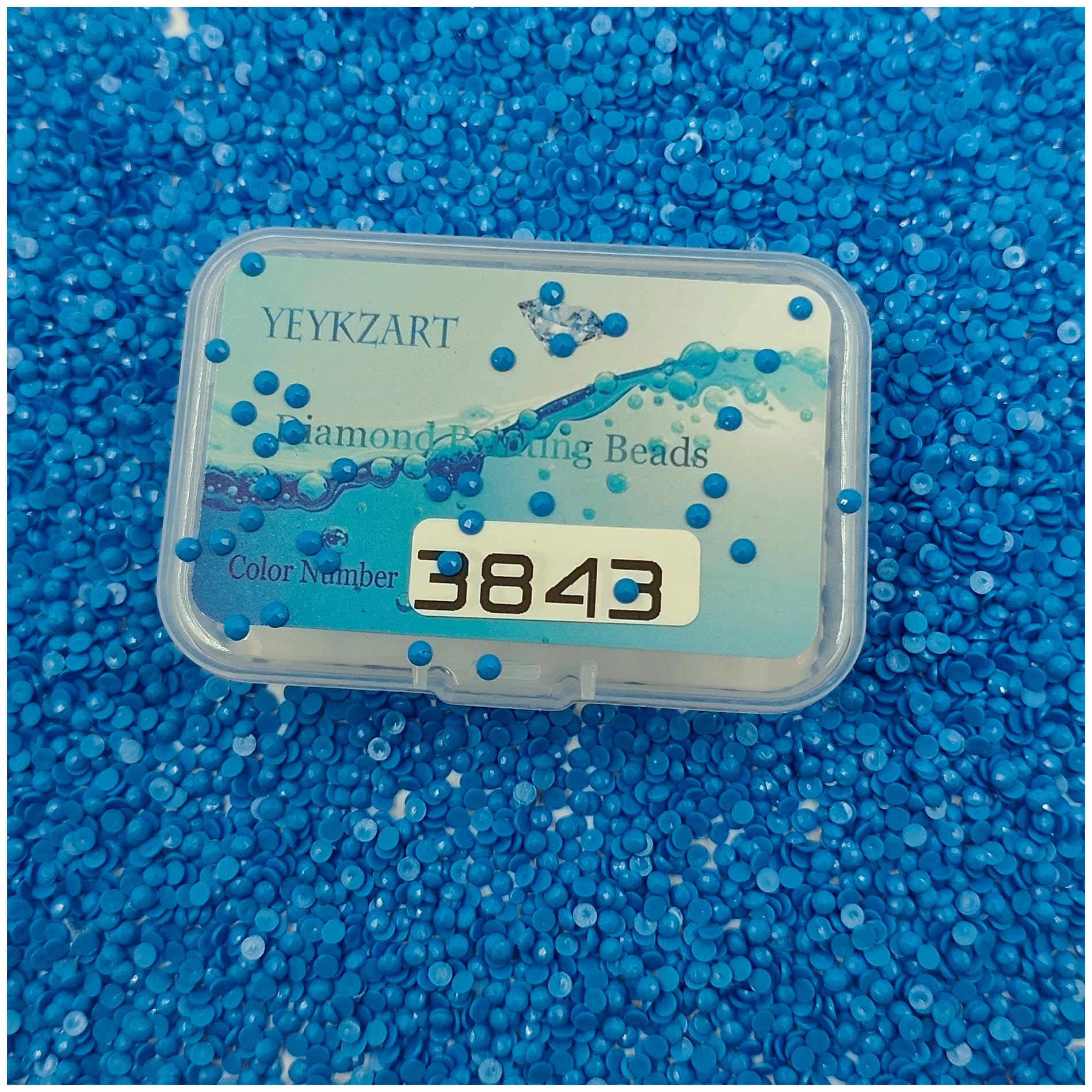 YEYKZART 3843 Diamond Painting Replacement Round Diamonds Beads Rhinestones Accessories for Diamond Art Missing Color 3500 PCS — image 1
