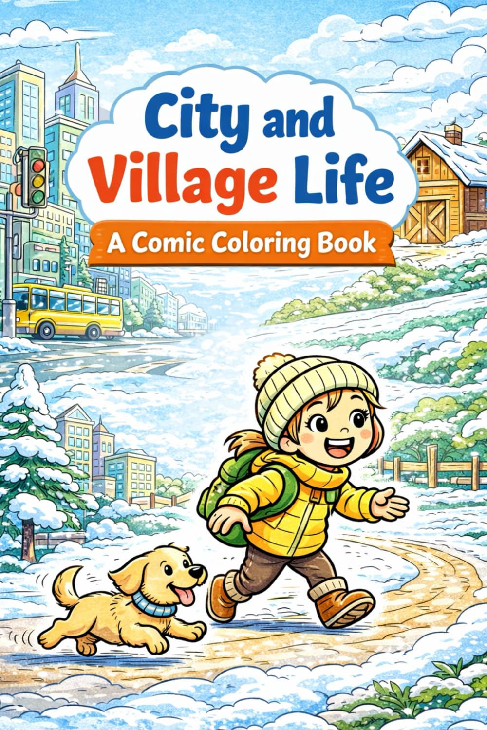 City and Village Life: A Comic Coloring Book (Life Stories & Comic Adventures: A Creative Coloring Series)