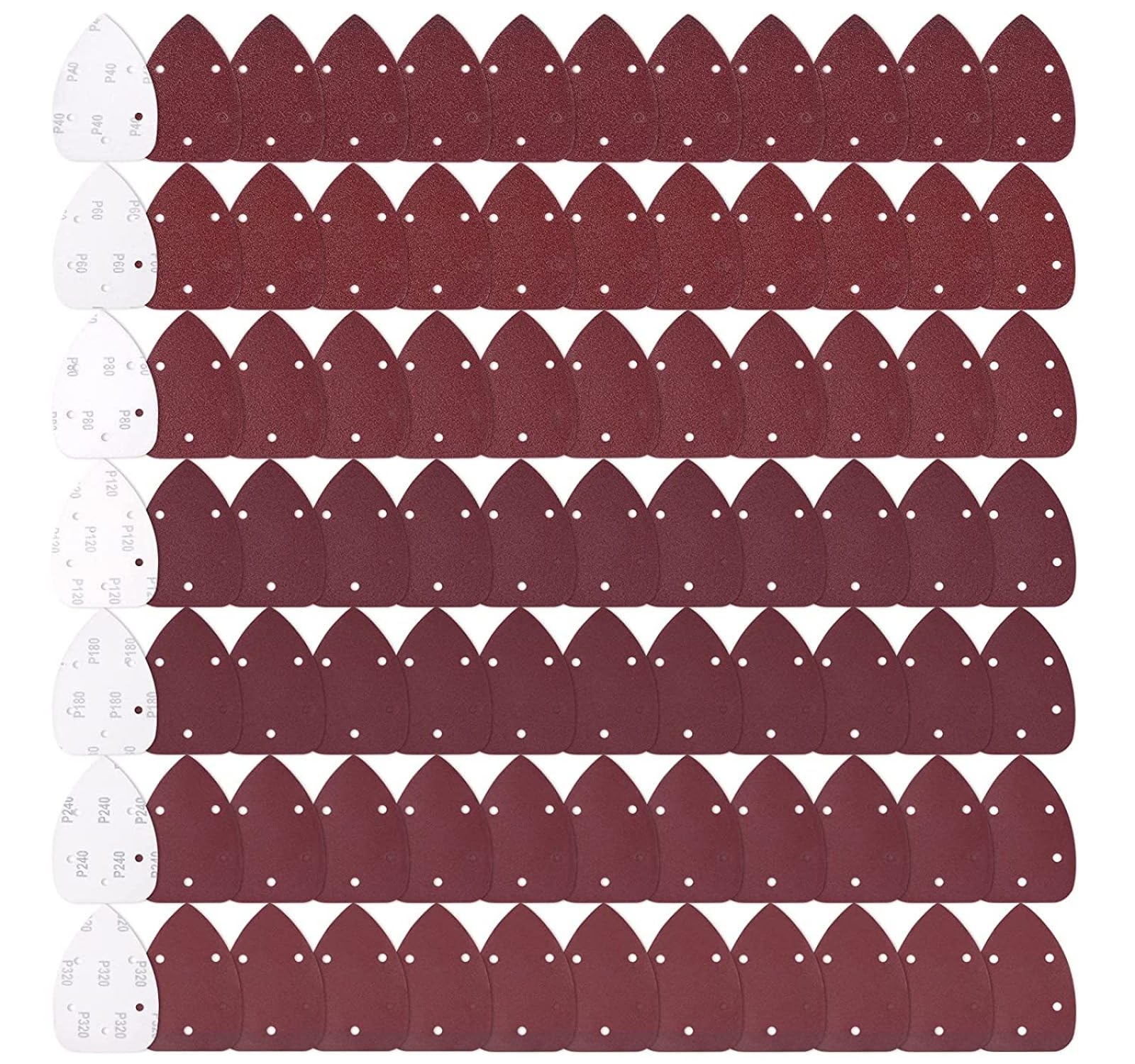 Ponceuse De Détail 98 * 140mm Papier Abrasif Papier Abrasif Assorti 40/60/80/120/180/240/320 Grains 84 Pièces Pour Le Meulage Et Le Polissage