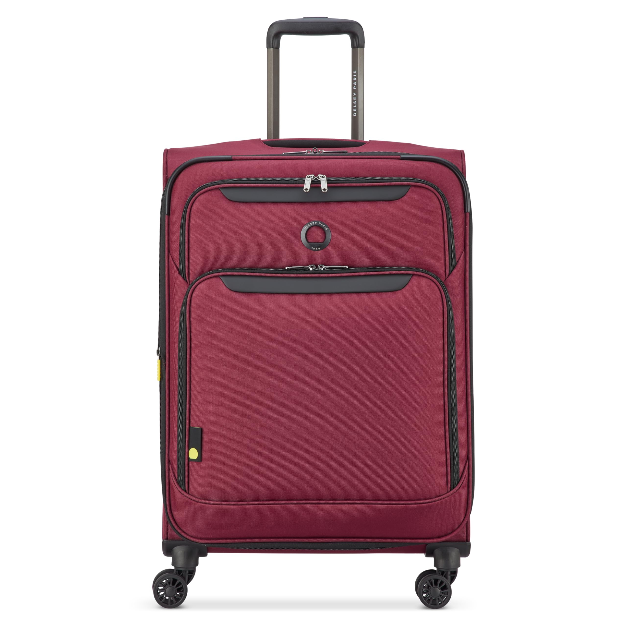 DELSEY PARIS Sky Max 3.0, 24 Inch Checked-Medium Luggage, Burgundy
