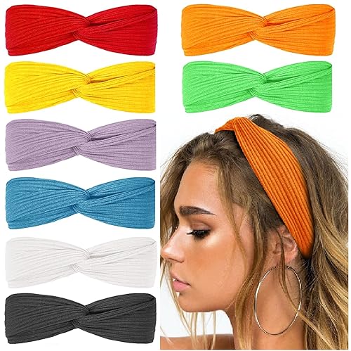 Diademas trenzadas para mujer, bandas elásticas para el cabello para mujer, antideslizantes, accesorios para el cabello, paquete de 8