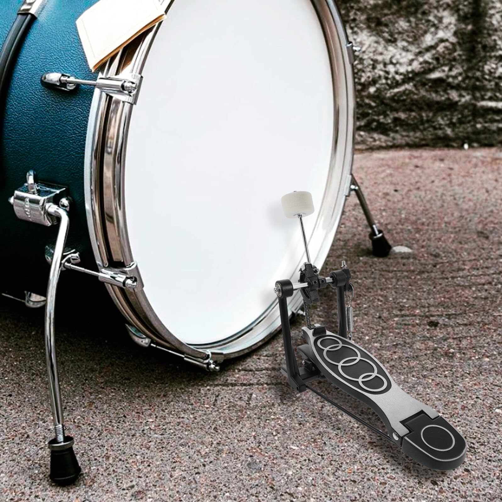 Singolo Grancassa Batteria in Lega di Alluminio con Martello in Feltro Antiscivolo per Kit Batteria Acustica ed Elettronica Accessorio Ricambio Versatile per Percussionisti e