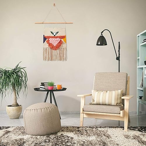 Miniatura 7 de WILLOWDALE Telar de Tejer, Kit de Telar de Madera de 16.5" L x 15.7" W, Telar de Tapicería para Arte de Tejido Creativo DIY y Manualidades, Ideal