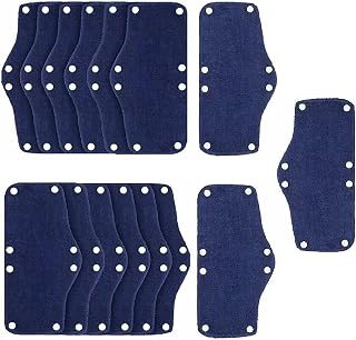 Loriketty Cotton Hard Hat Sweatband - 15 Pcs Reusable Washable Snap On Sweatband for Hard Hat
