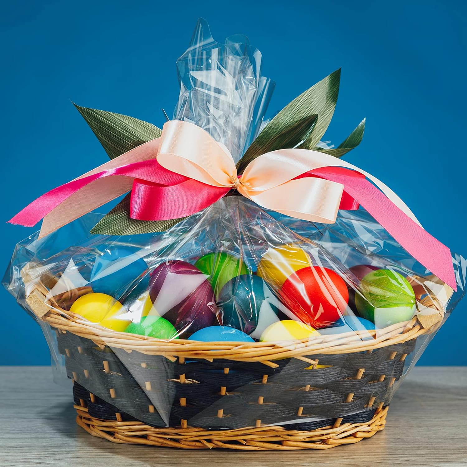 Large Cellophane Bags,25x31 Inch 20Pcs Clear Cellophane Wrap for Gift Basket : Health & Household