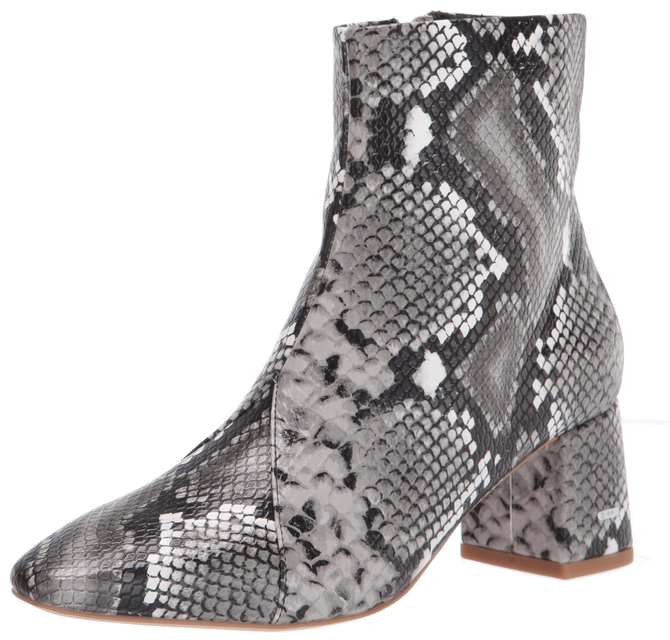 Women's Ankle Bootie Boot, Black White, 9.5