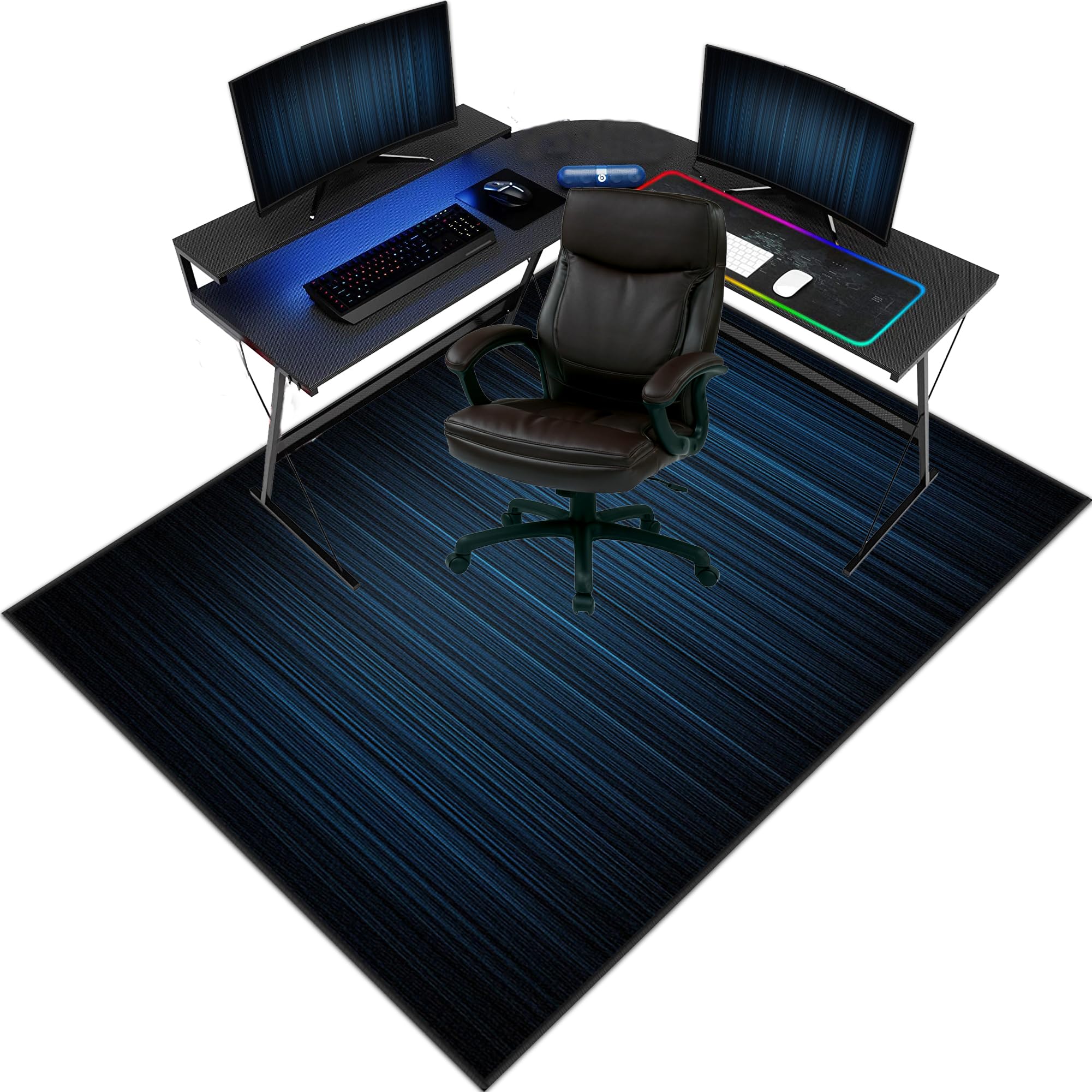 Tappeto Salvapavimento Antiscivolo Sedia Ufficio 110 x 160 cm | Tappetino Sedia Gaming Protettivo per Pavimenti Duri Tappeto per Sedia con Ruote