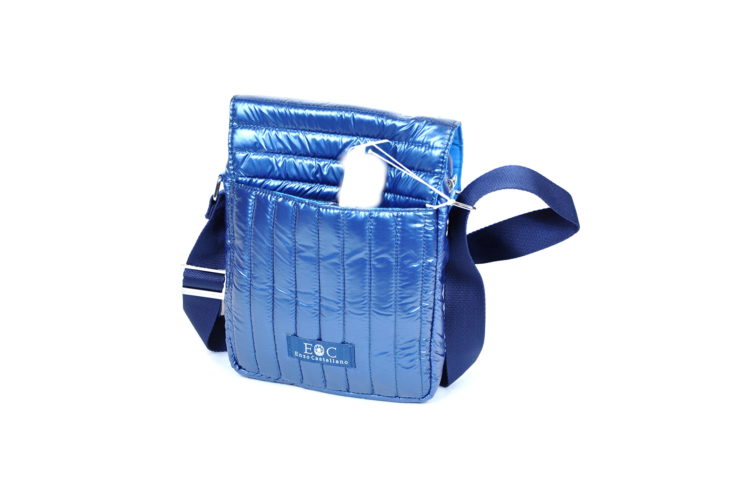 Sac à bandoulière Napoli Champione d'Italie Troisième Scudetto Logo Produit officiel Enzo Castellano, bleu, Cm 22 x 19 x 4,5