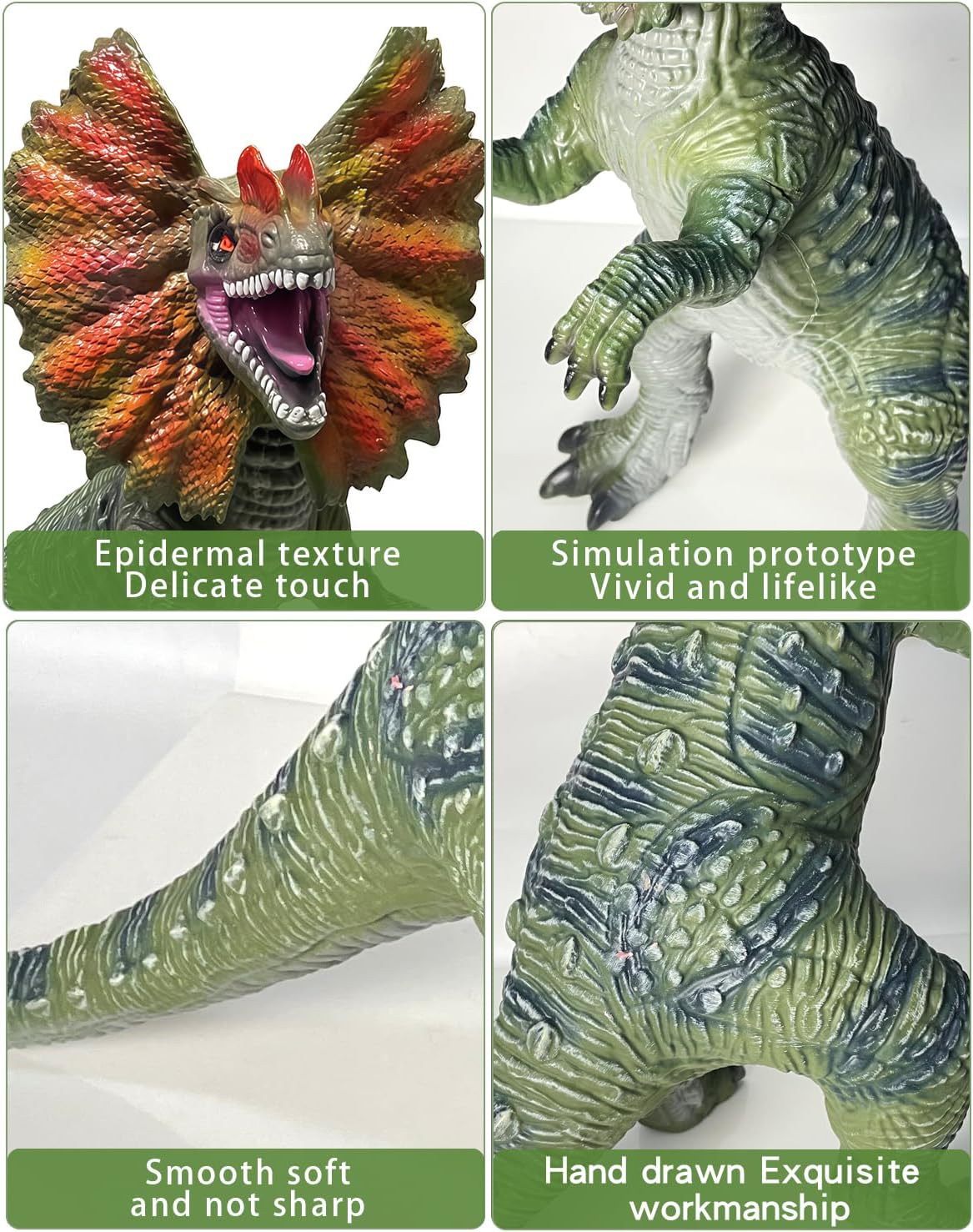 Large Dinosaur Toys- 29" Dilophosaurus Soft Dinosaur Toys for Kids 3-5, Big Inflatable Dino for Boys Girls, Toddler Party Favors Birthday Gifts