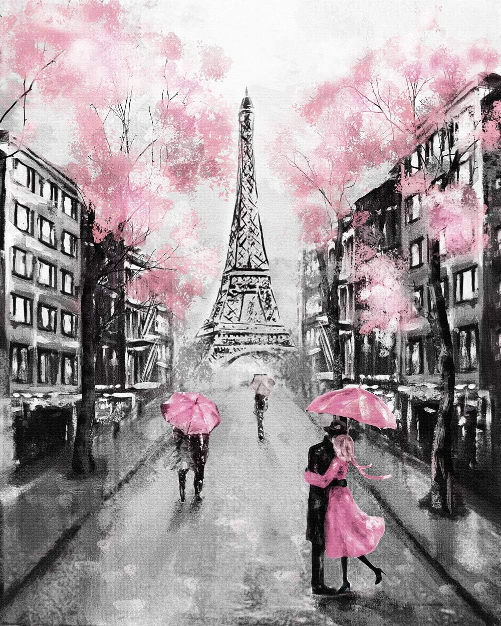 timecity Eiffel Tower Diamond Painting Kits for Adults Paris Romantic Street Full Drill Embroidery Paintings Rhinestone Painting Cross Stitch Arts