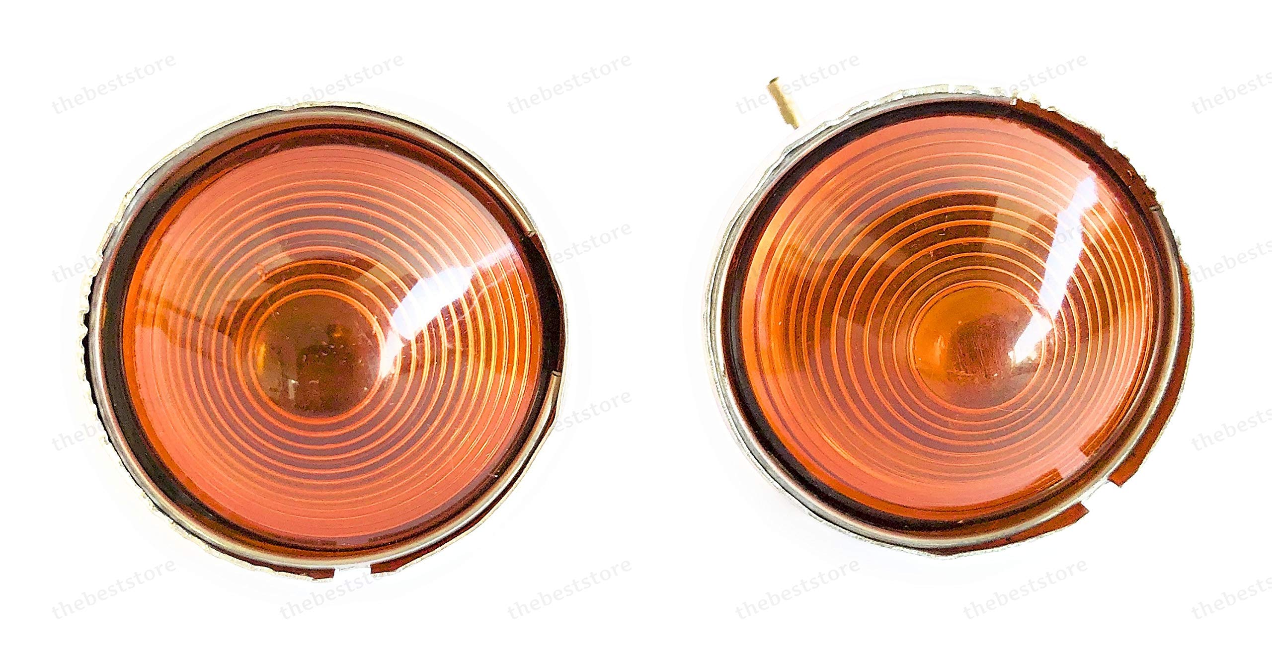 Replacement park & turn signal lamp assembly (amber orange lens)(set of 2) bulbs are included inside 12V compatible for Willys Jeep