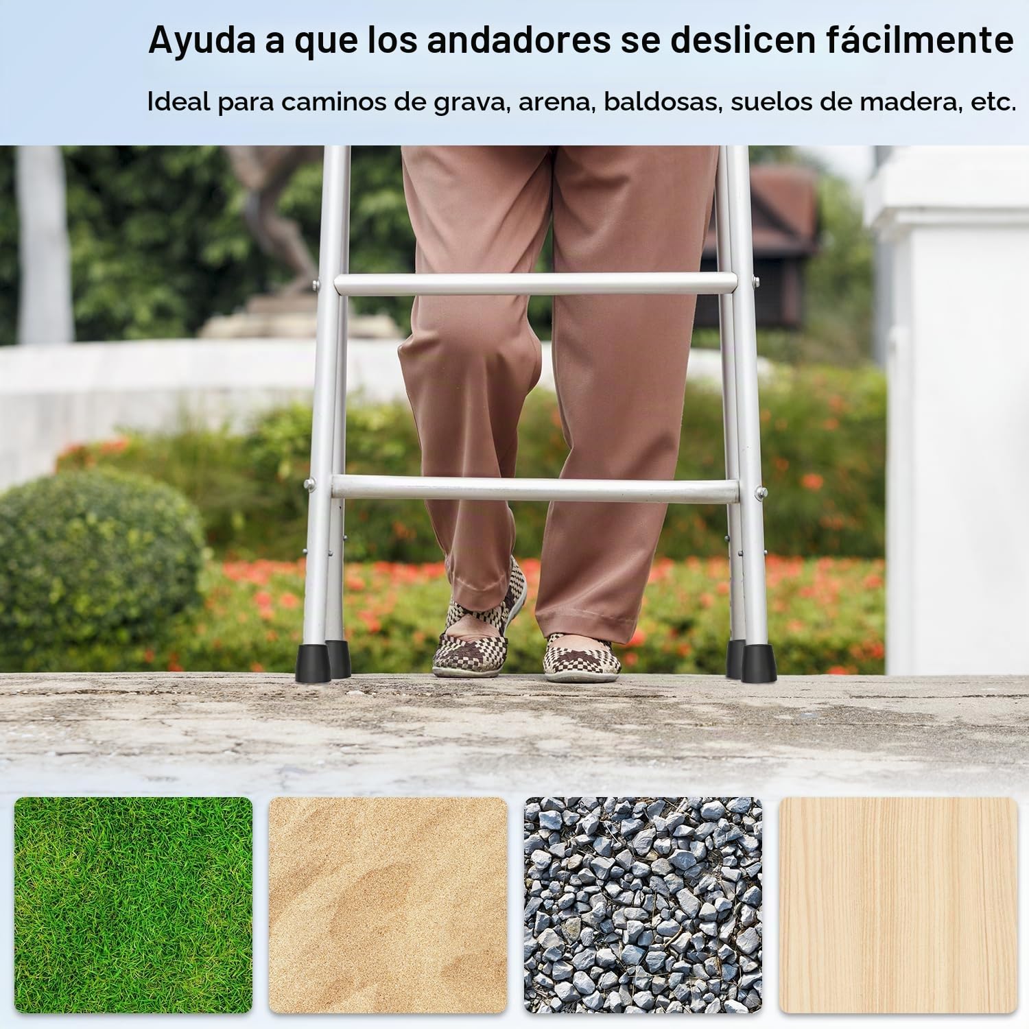 supregear Caminante Consejos, 8 piezas de 25 mm Pesado Caucho Walker Commode Consejos de Reemplazo Caminantes, Commodos, Ducha Sillas, Caminar Pegatinas, Walker Anexo Herramientas Libre, Negro
