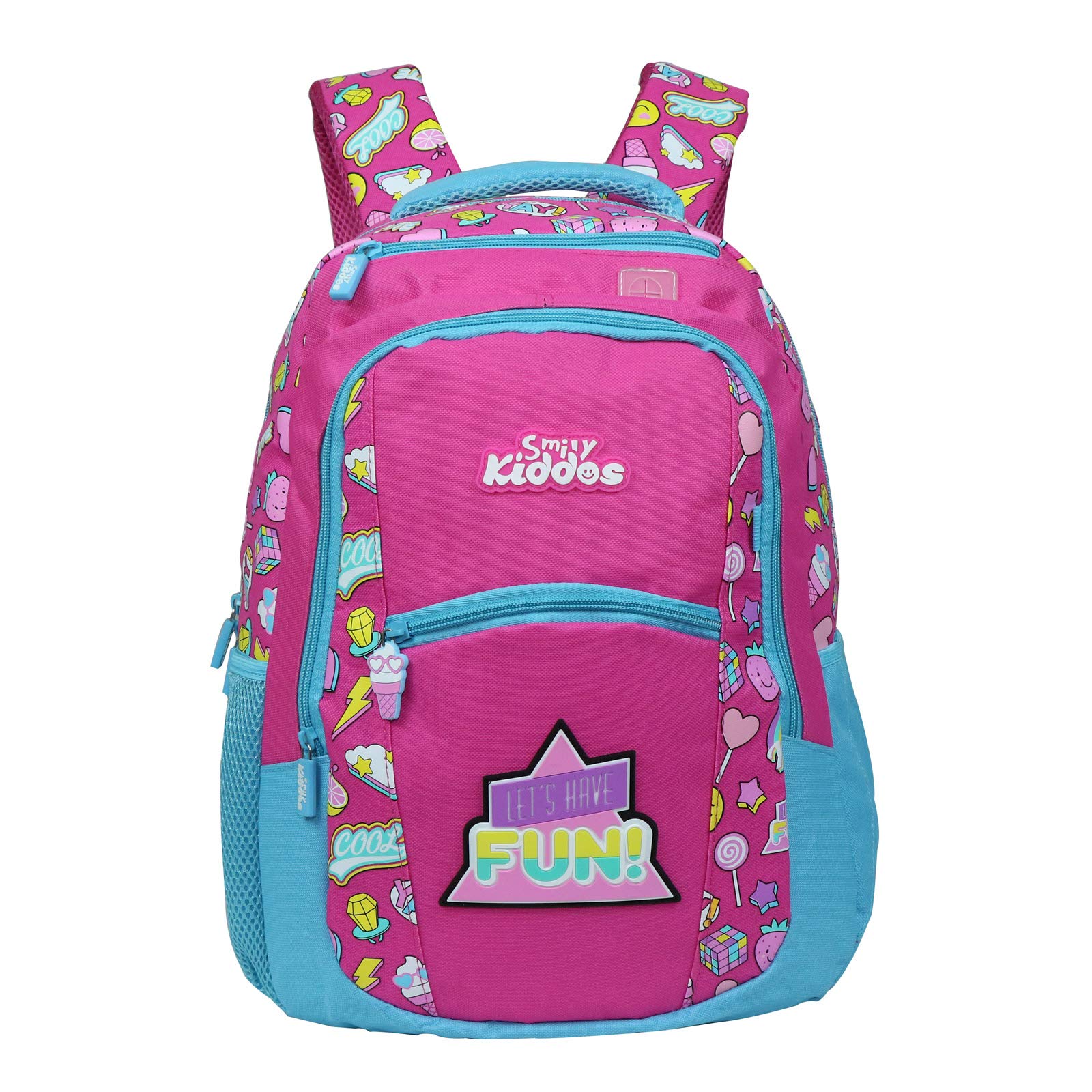 Smily Kiddos | Smily Dual Color Backpack (purple) | Kids Backpack | School Backpack (pink)