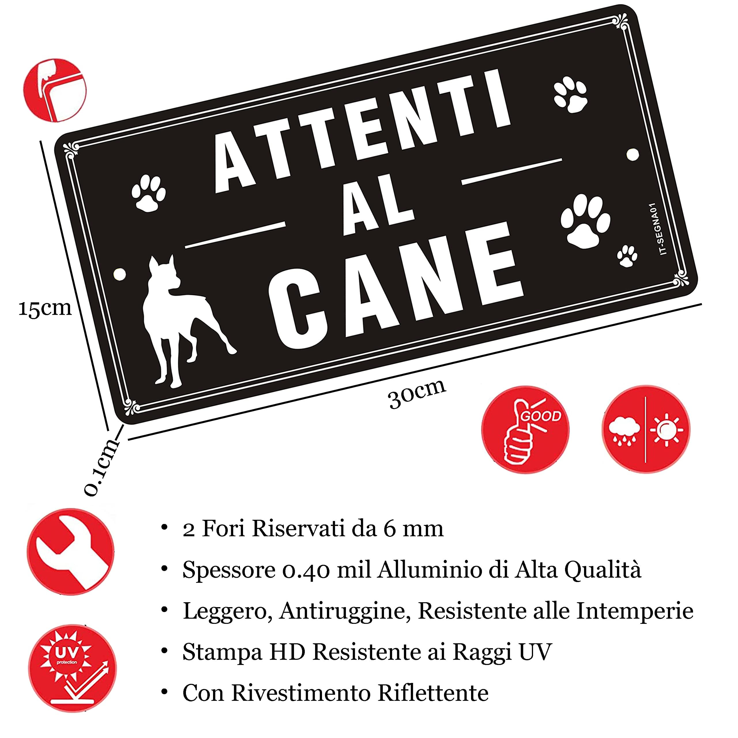 com Piatto personalizzato cane da guardia samoiedo - pre perforato e